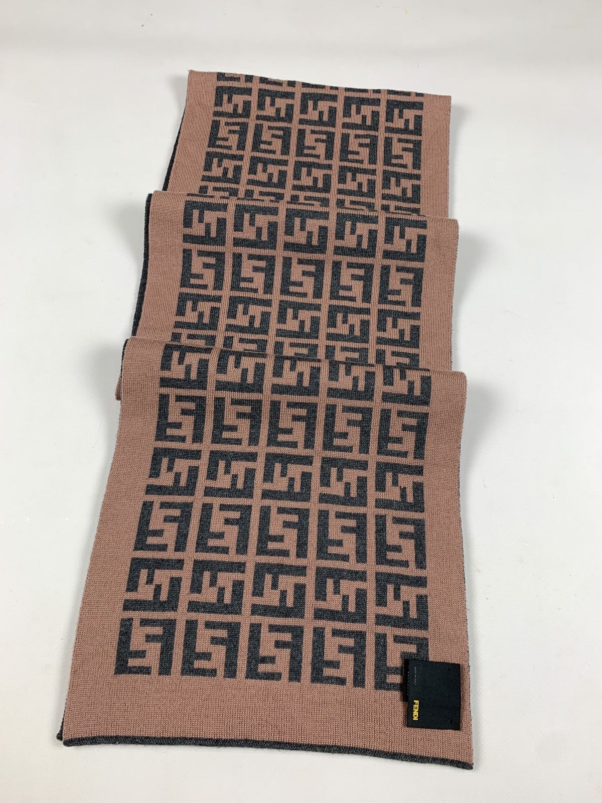 Fendi Vintage Fendi Monogram Double Sided Wool Scarf Size ONE SIZE - 4 Thumbnail