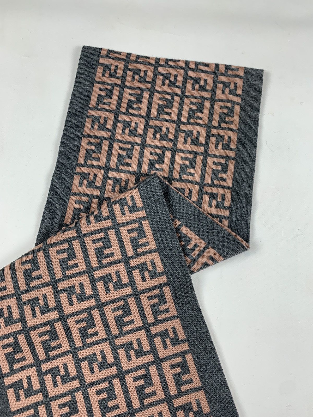 Fendi Vintage Fendi Monogram Double Sided Wool Scarf Size ONE SIZE - 7 Thumbnail