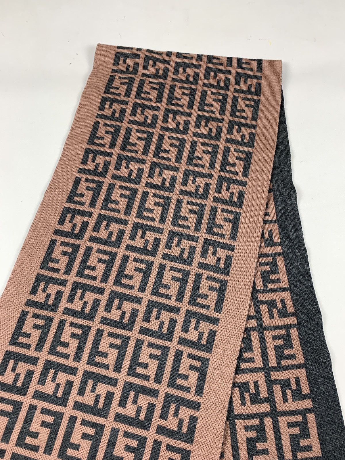 Fendi Vintage Fendi Monogram Double Sided Wool Scarf Size ONE SIZE - 12 Thumbnail