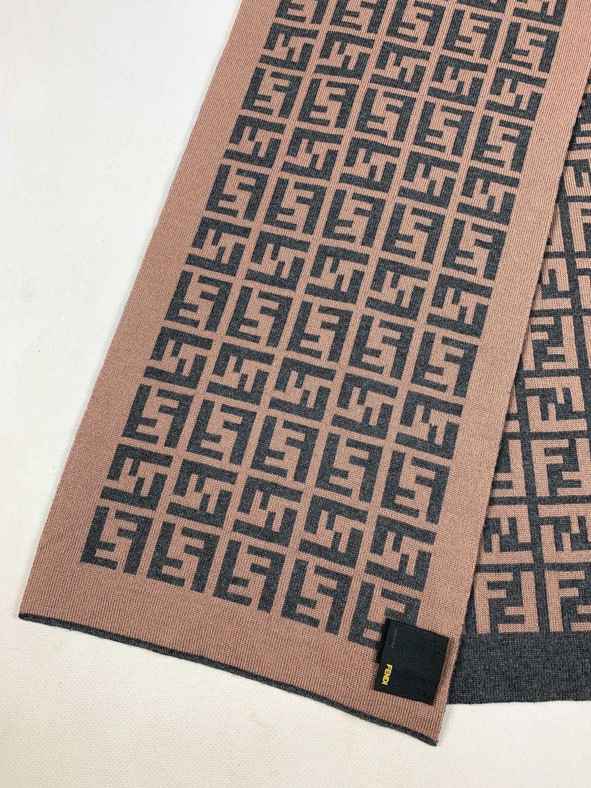 Fendi Vintage Fendi Monogram Double Sided Wool Scarf Size ONE SIZE - 11 Thumbnail