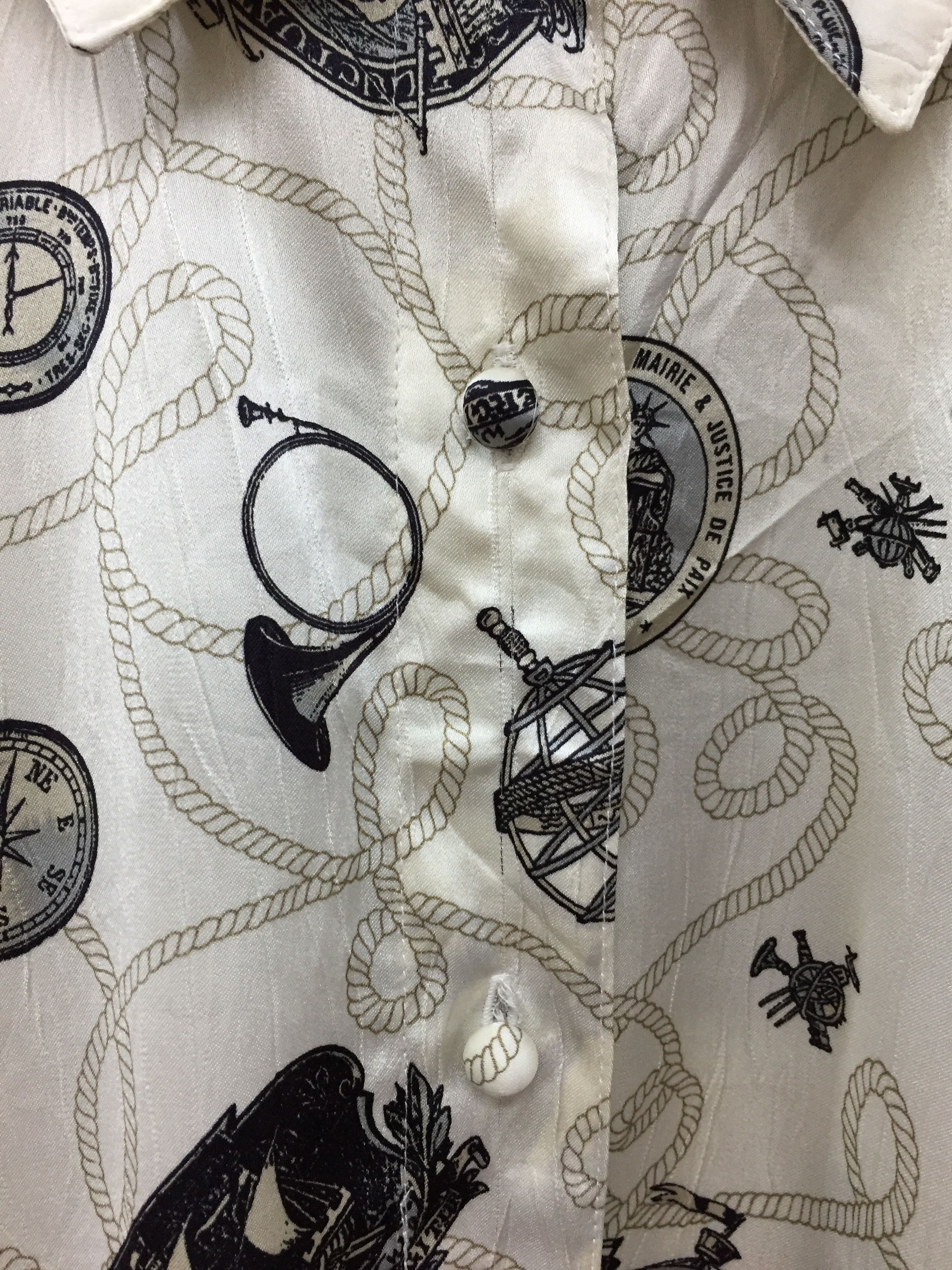 Givenchy 1990s button up full print rope sailing Size L / US 10 / IT 46 - 5 Thumbnail