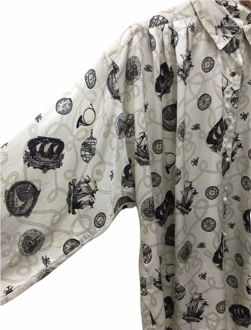 Givenchy 1990s button up full print rope sailing Size L / US 10 / IT 46 - 7 Thumbnail