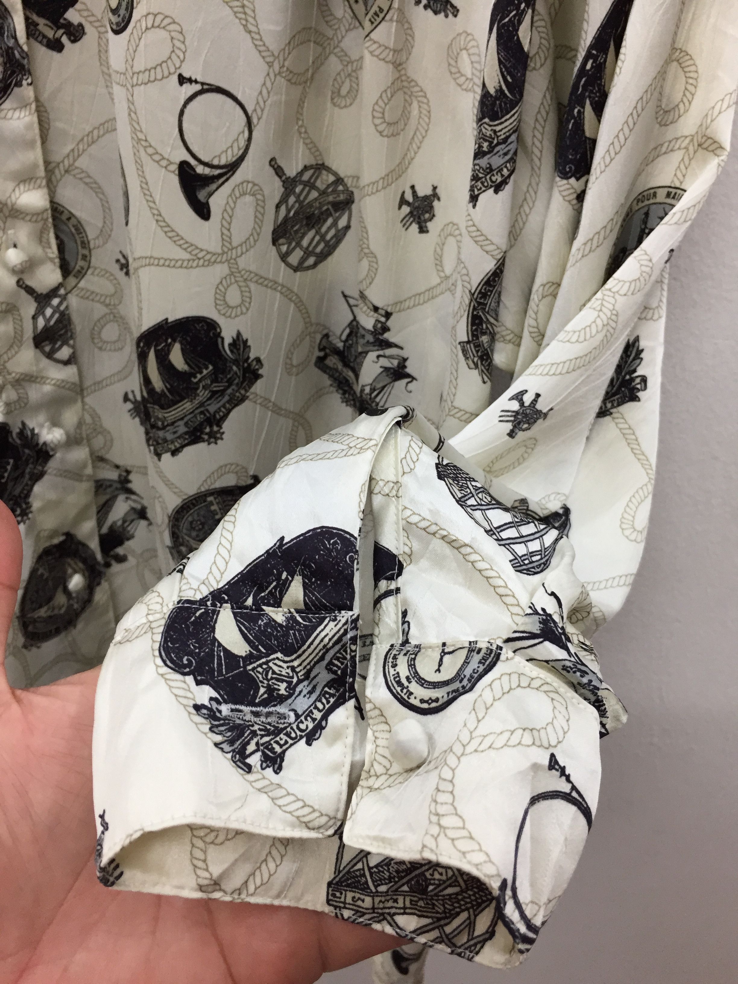 Givenchy 1990s button up full print rope sailing Size L / US 10 / IT 46 - 8 Thumbnail