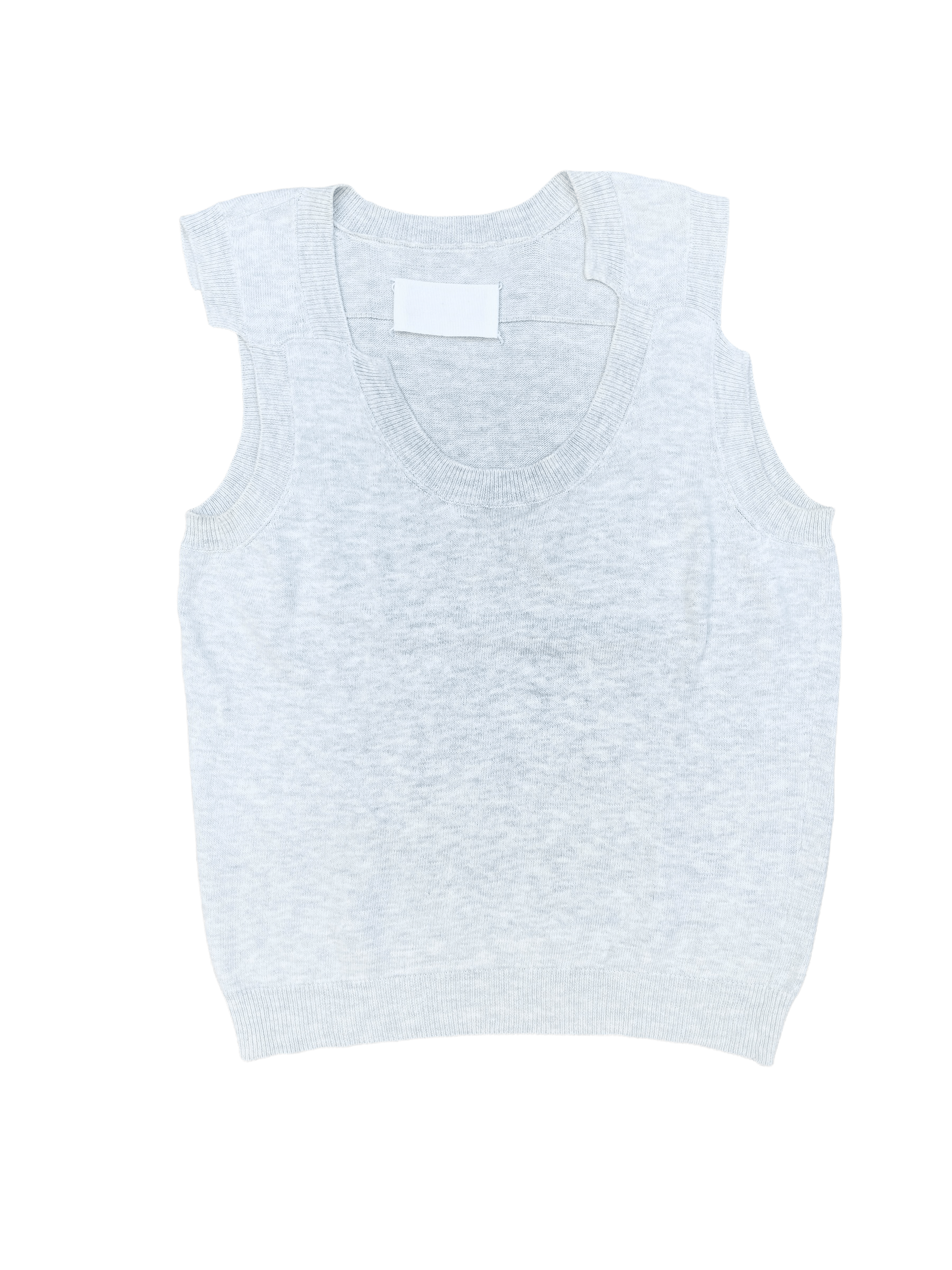 image of Maison Margiela 1990S Grey Sleeveless Sweater, Women's (Size Small)