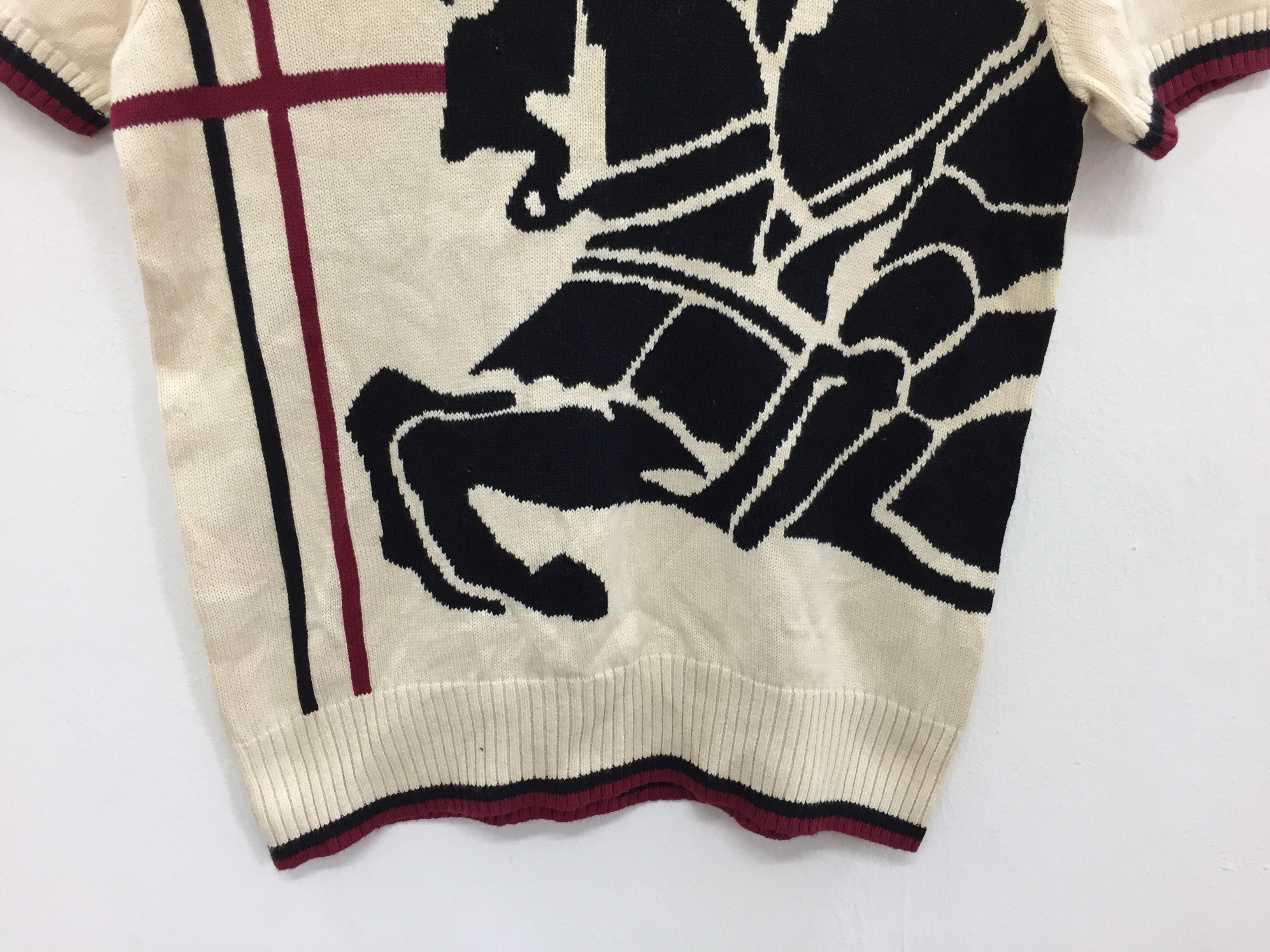 Burberry 🔥Vtg Burberry knit iconic logo made Japan Size S / US 4 / IT 40 - 4 Thumbnail