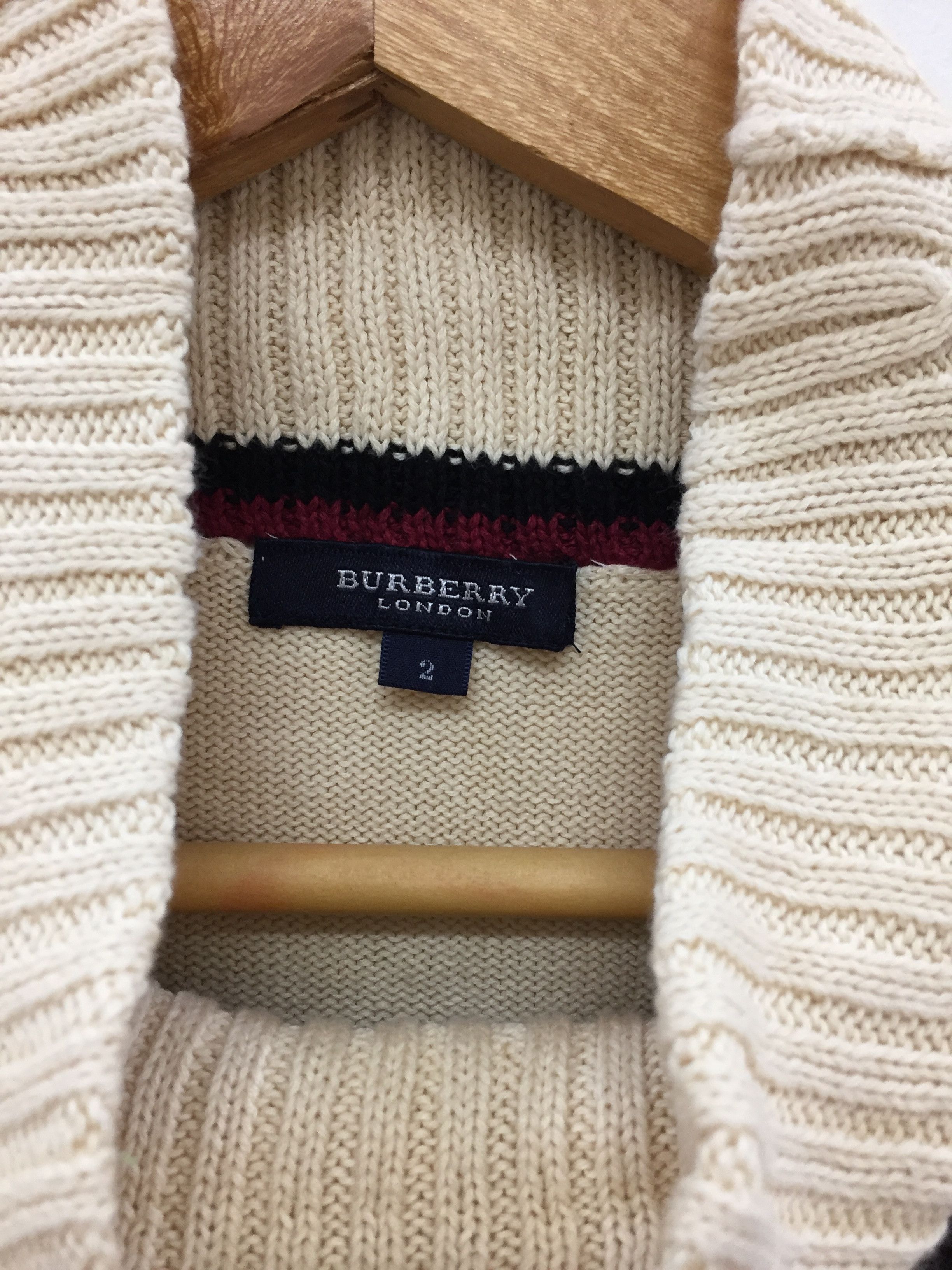 Burberry 🔥Vtg Burberry knit iconic logo made Japan Size S / US 4 / IT 40 - 7 Thumbnail