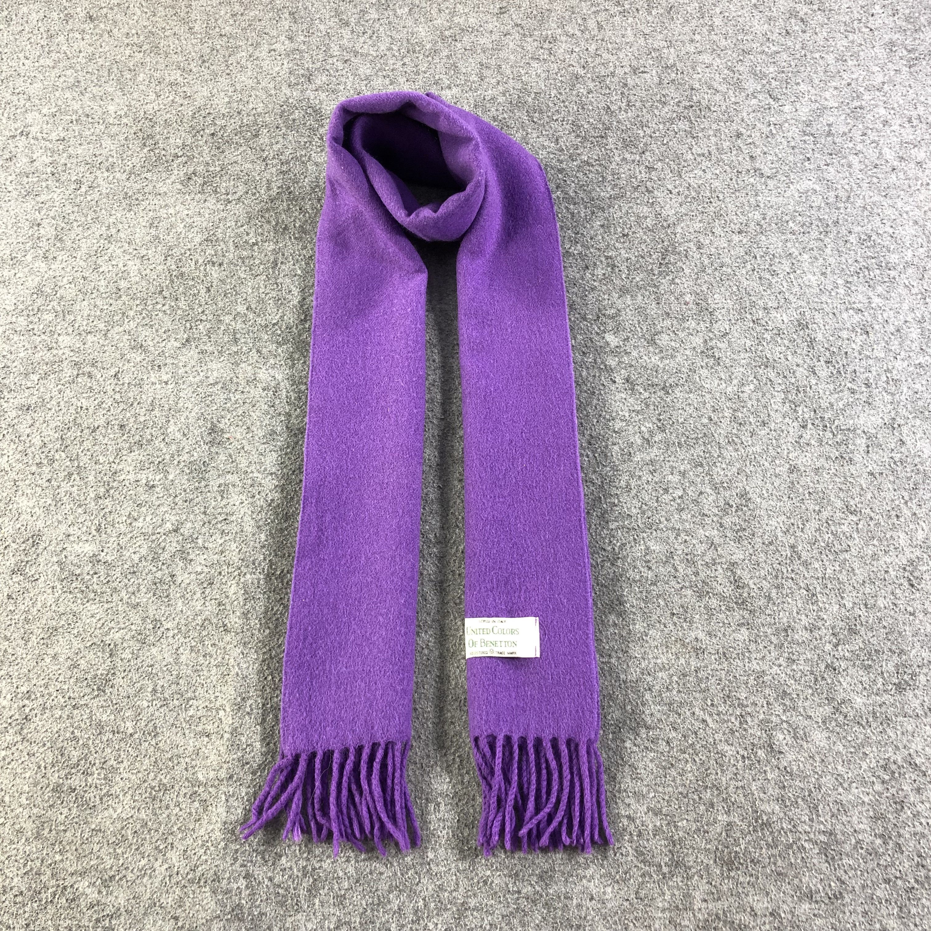 United Colors Of Benetton United Colors of Benetton Purple Wool Scarf Muffler V1260 Size ONE SIZE - 1 Thumbnail