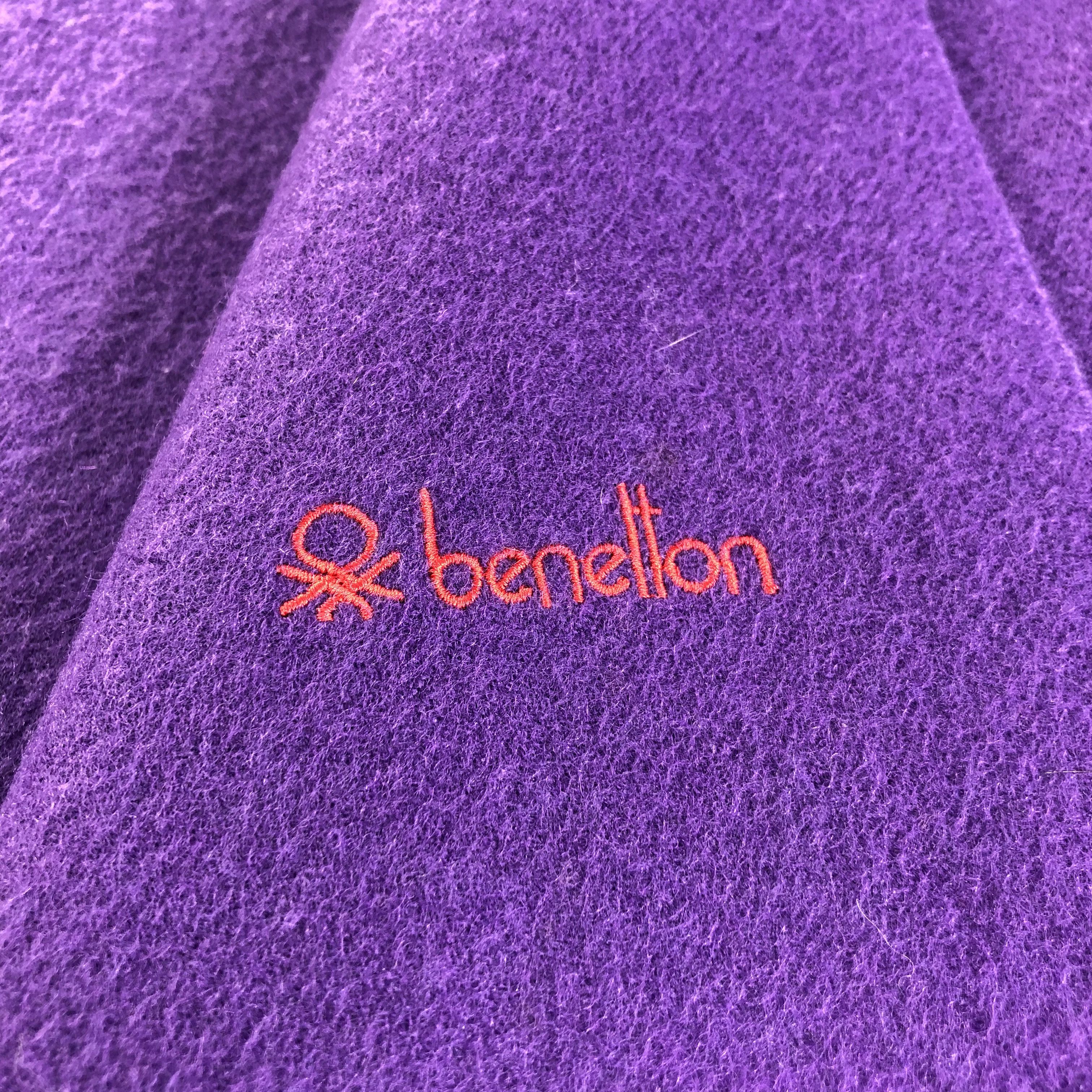 United Colors Of Benetton United Colors of Benetton Purple Wool Scarf Muffler V1260 Size ONE SIZE - 5 Thumbnail