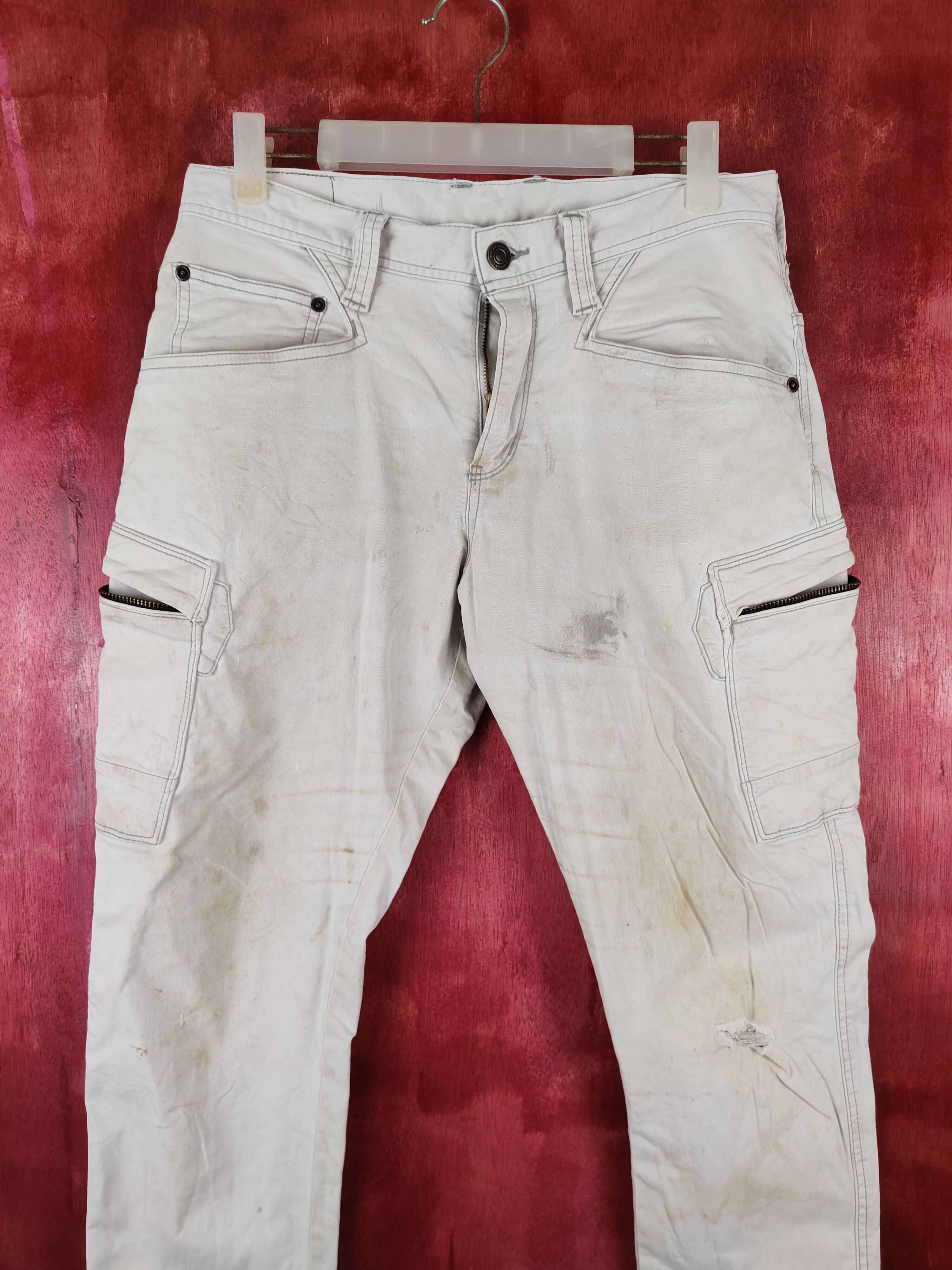Japanese Brand × Vintage Evenriver White Faded Multi Pocket Cargo Pants #S709 Size US 30 / EU 46 - 2 Thumbnail