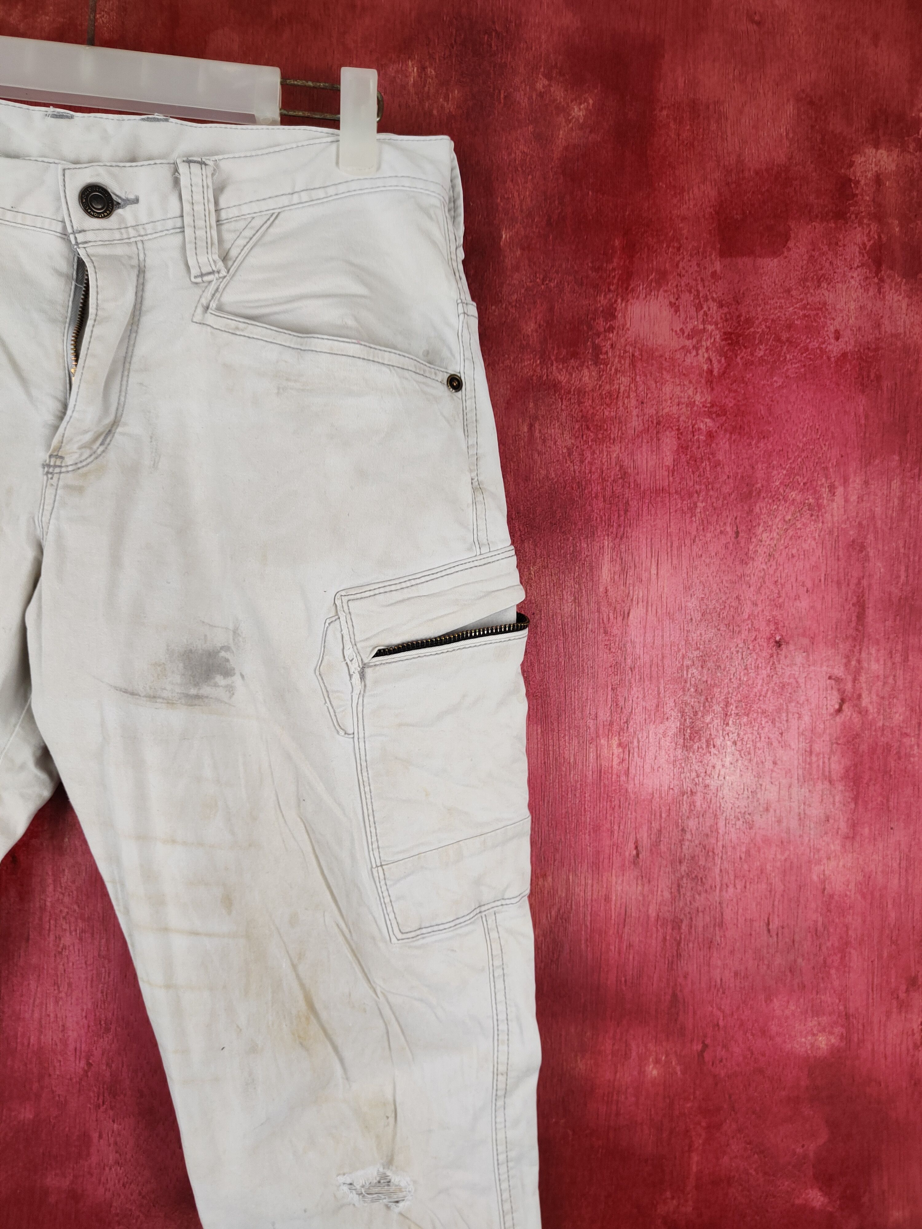 Japanese Brand × Vintage Evenriver White Faded Multi Pocket Cargo Pants #S709 Size US 30 / EU 46 - 6 Thumbnail