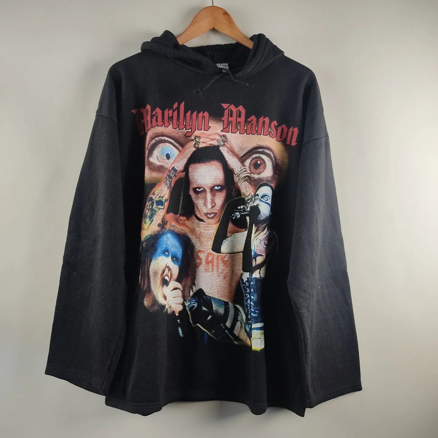 Image of Band Tees x Marilyn Manson 90's Marilyn Manson Antichrist Superstar Hoodie in Black, Men's (Size XL