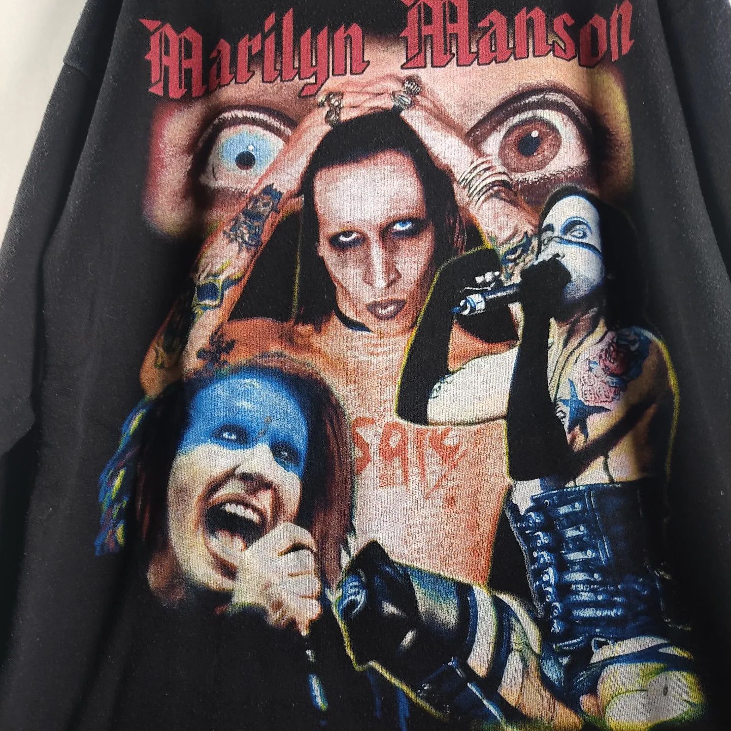 Band Tees × Marilyn Manson × Vintage 90's Marilyn Manson Antichrist Superstar Hoodie Size US XL / EU 56 / 4 - 2 Thumbnail