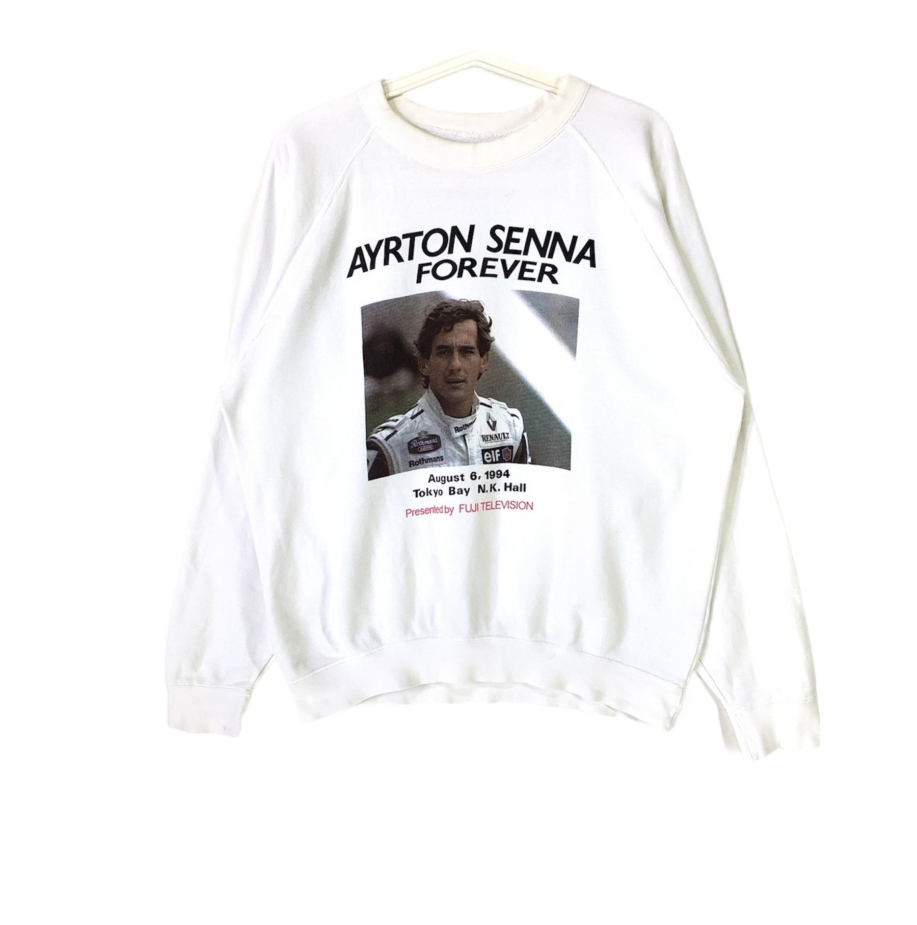 Formula 1 × Vintage Ayrton senna forever by fuji television vtg 90s sweatshirt Size US L / EU 52-54 / 3 - 1 Thumbnail