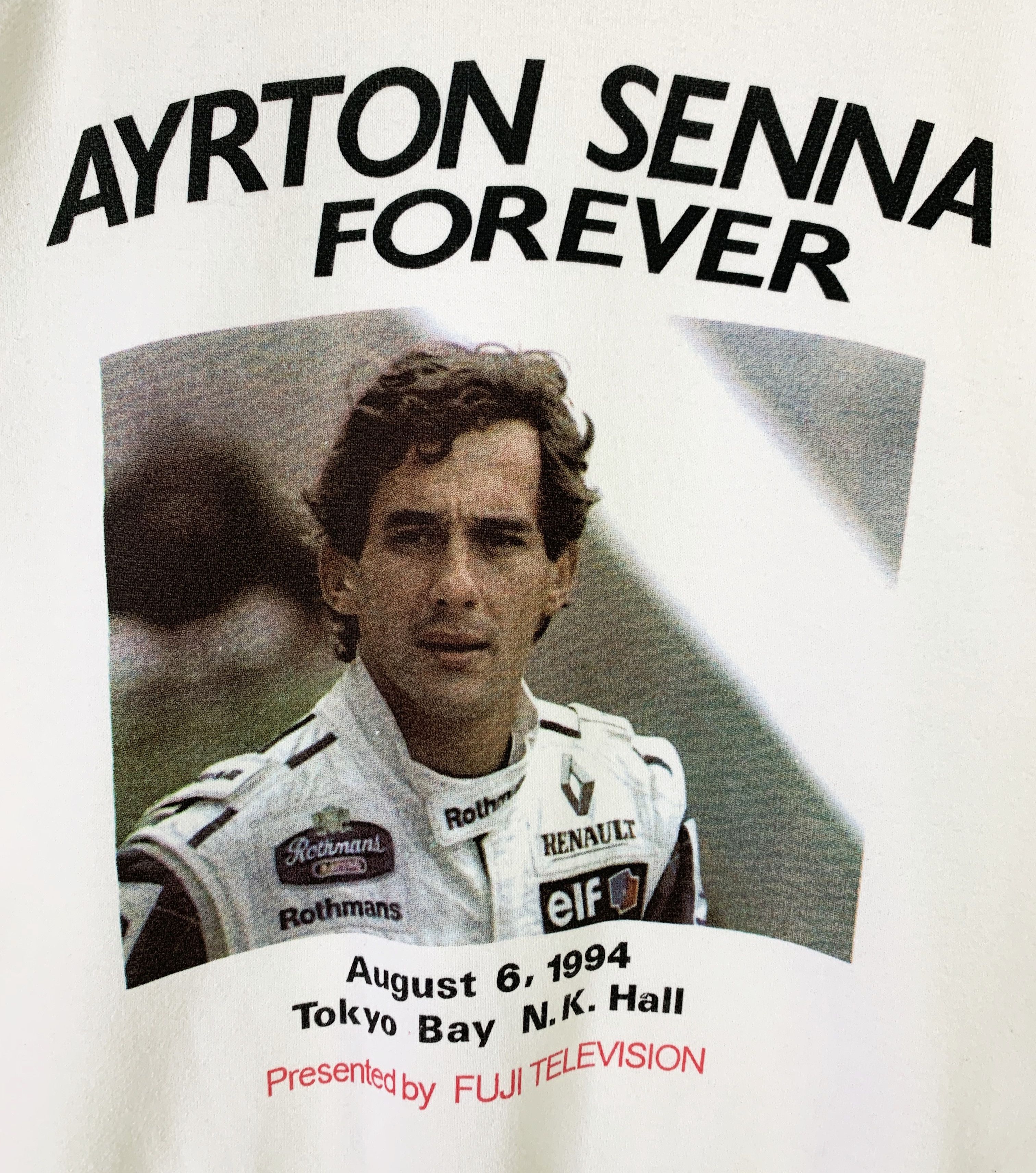 Formula 1 × Vintage Ayrton senna forever by fuji television vtg 90s sweatshirt Size US L / EU 52-54 / 3 - 3 Thumbnail