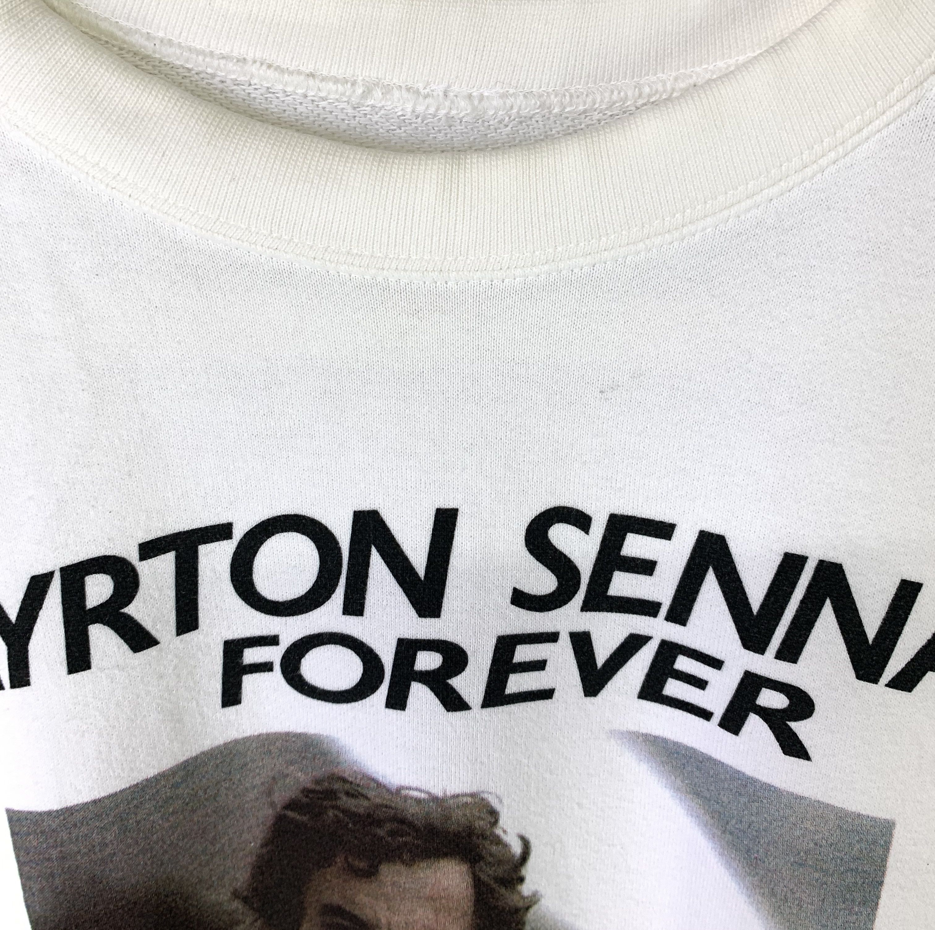 Formula 1 × Vintage Ayrton senna forever by fuji television vtg 90s sweatshirt Size US L / EU 52-54 / 3 - 6 Thumbnail