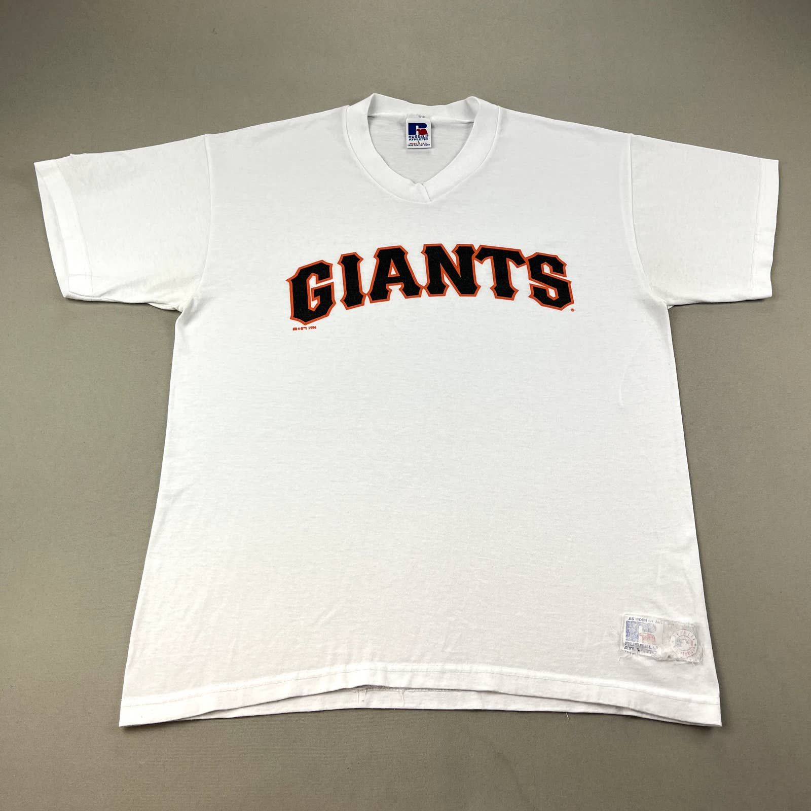 SAN FRANCISCO GIANTS BASEBALL JERSEY RUSSELL ATHLETIC SEWN RETRO