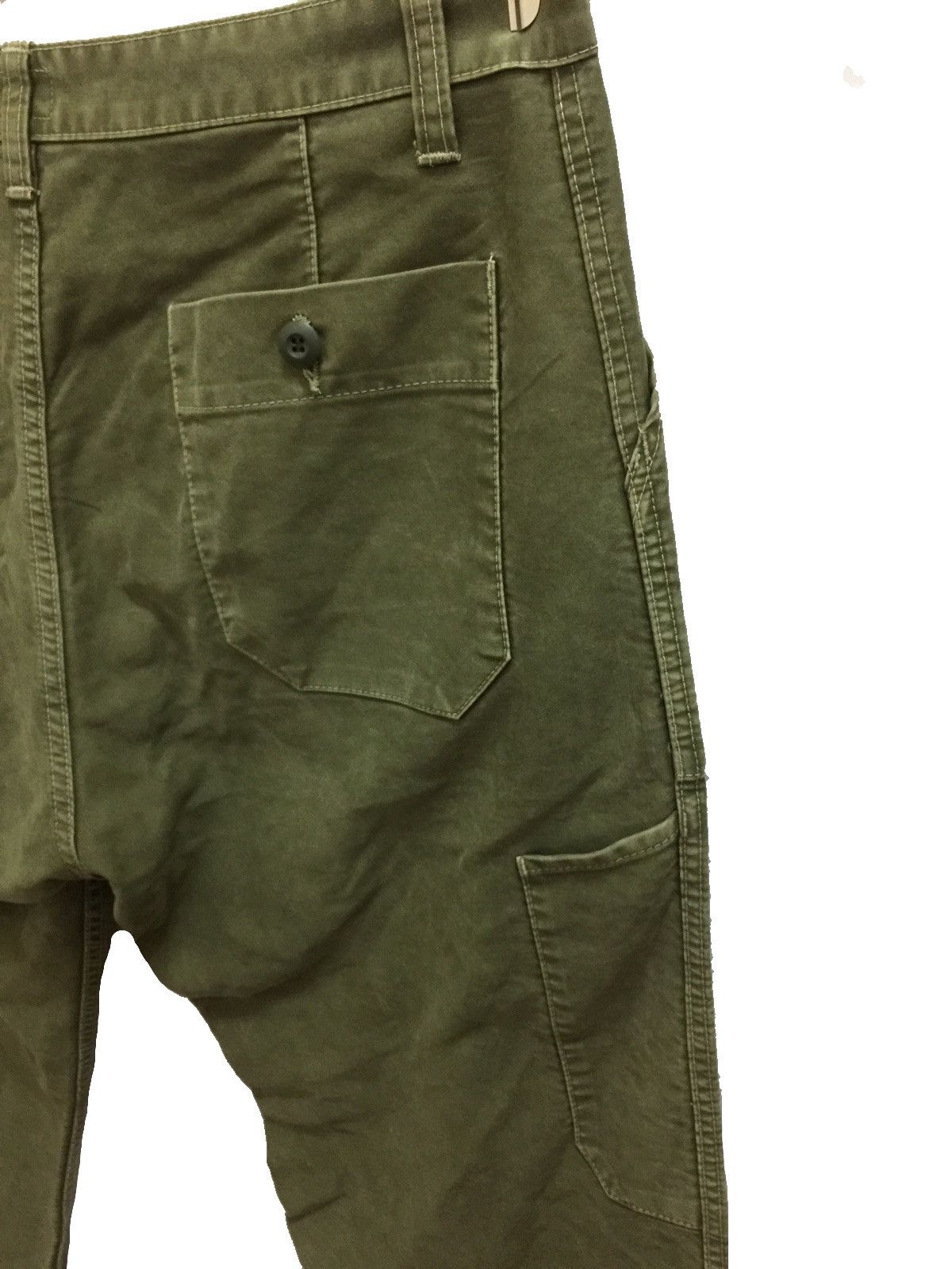 Eternal × Kapital Eternal Olive Green Military Cargo Pants Size US 37 - 6 Thumbnail