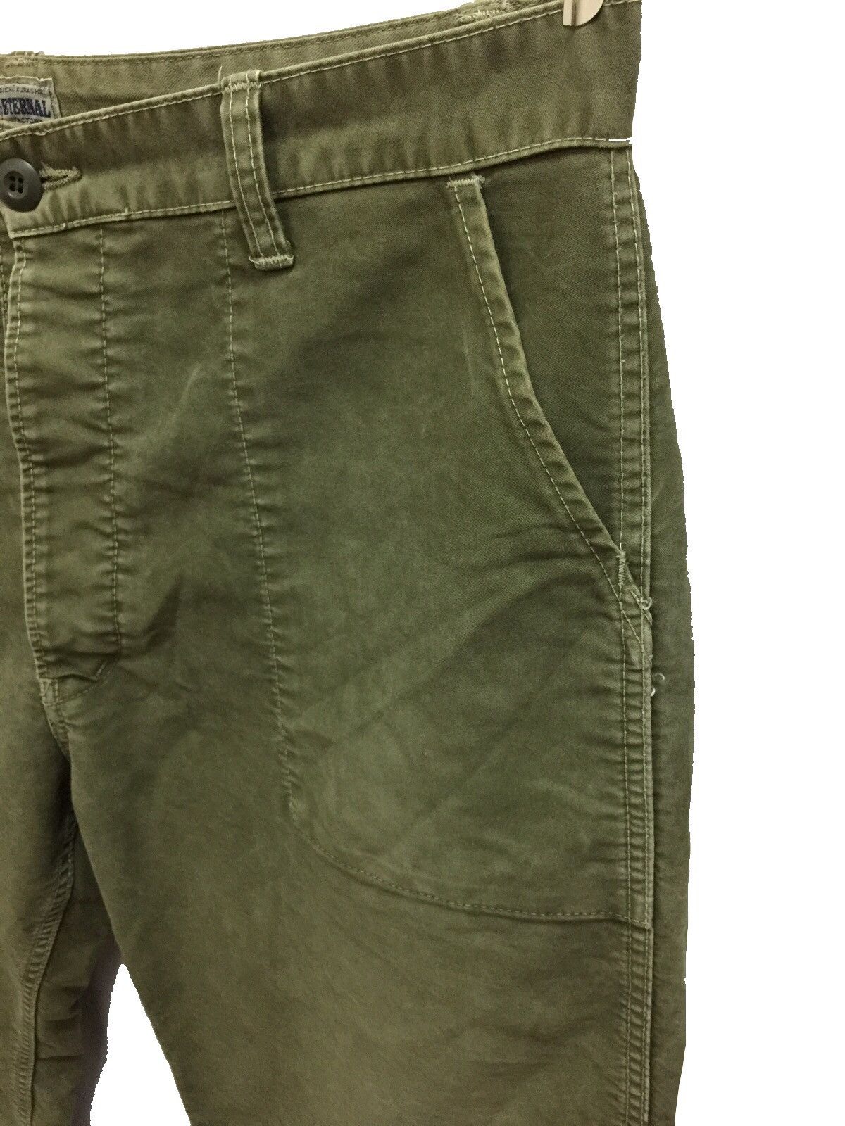 Eternal × Kapital Eternal Olive Green Military Cargo Pants Size US 37 - 3 Thumbnail