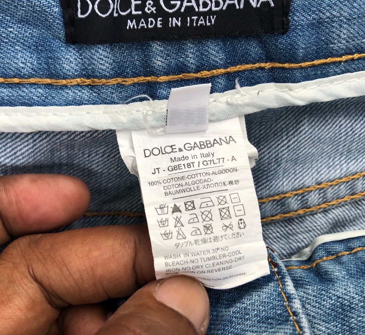 Dolce & Gabbana 🔥Mega Rare🔥D&G “Forever” Distressed Jeans Size US 33 - 9 Thumbnail