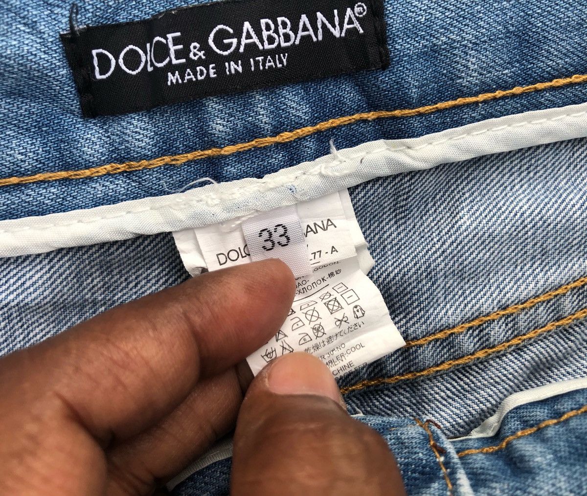 Dolce & Gabbana 🔥Mega Rare🔥D&G “Forever” Distressed Jeans Size US 33 - 8 Thumbnail