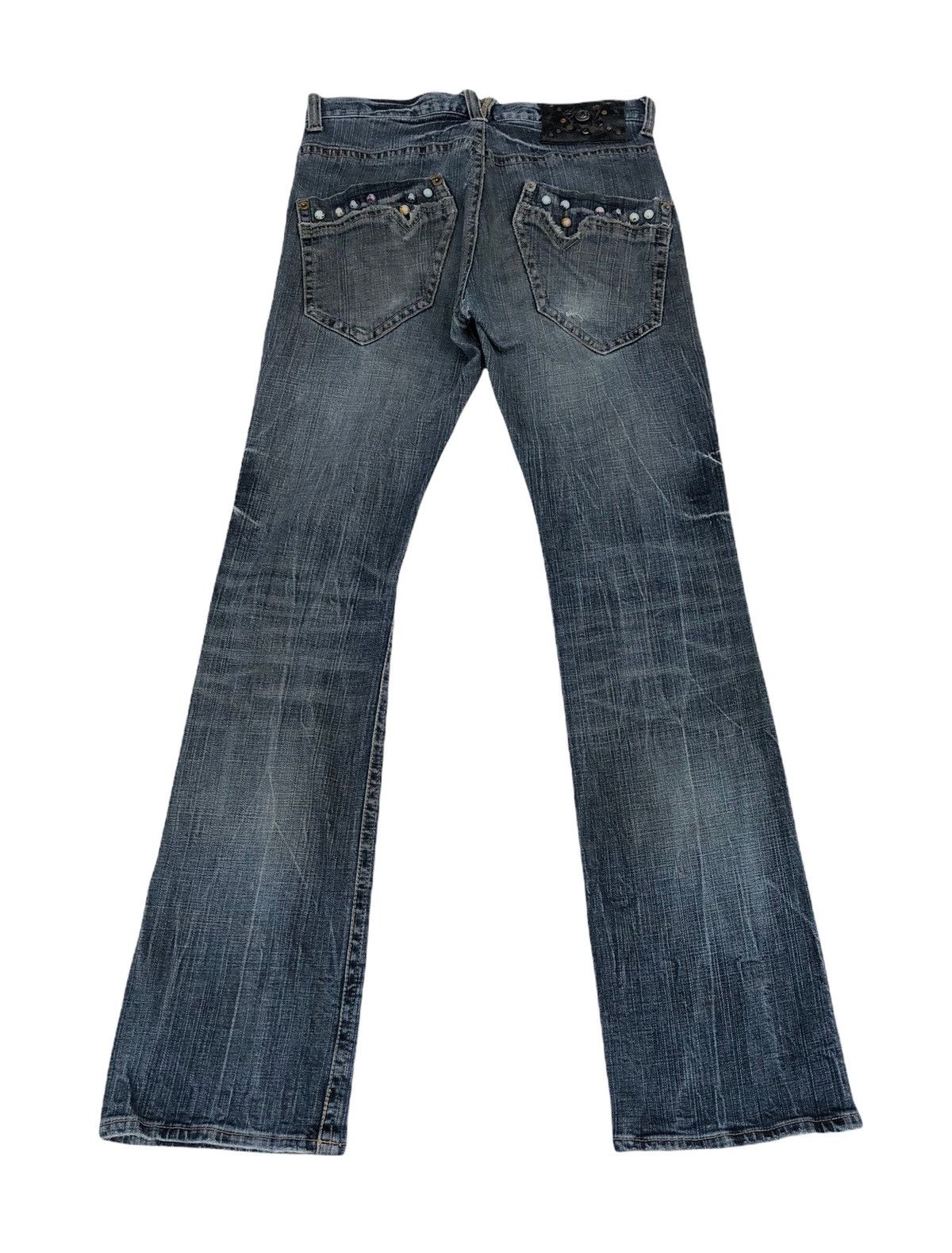 Japanese Brand Japanese Distressed Flare Jeans Size US 30 / EU 46 - 2 Thumbnail