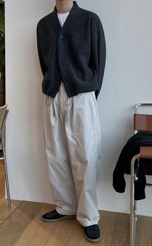 Japanese Brand × Vintage F/W Korean fashion grey 90s cardigan jacket aesthetic Size US M / EU 48-50 / 2 - 5 Thumbnail