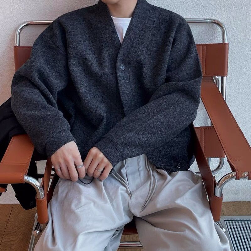 Japanese Brand × Vintage F/W Korean fashion grey 90s cardigan jacket aesthetic Size US M / EU 48-50 / 2 - 3 Thumbnail