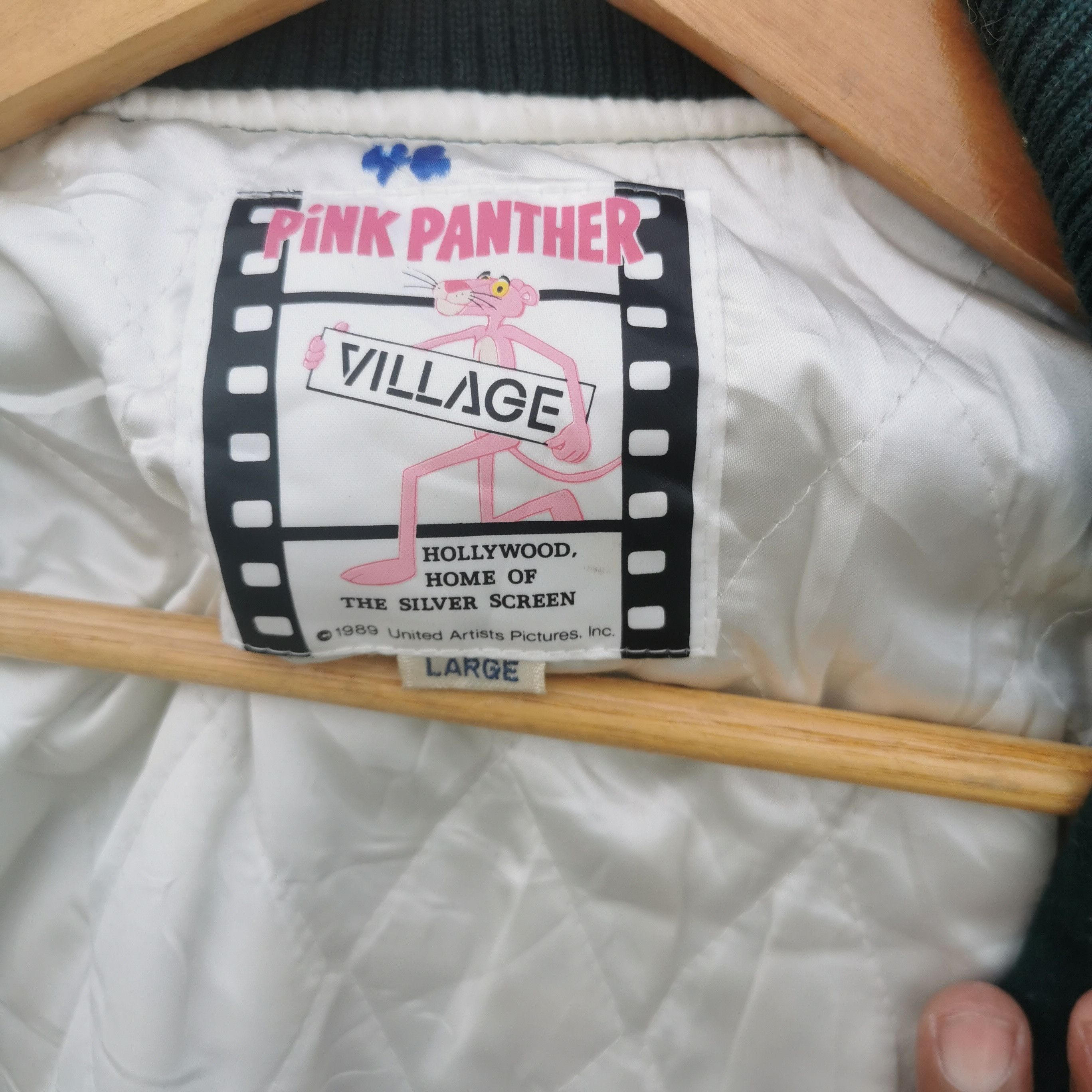 Cartoon Network Vintage Pink Panther 80' Hollywood Leather Wool Jacket Size US L / EU 52-54 / 3 - 5 Thumbnail