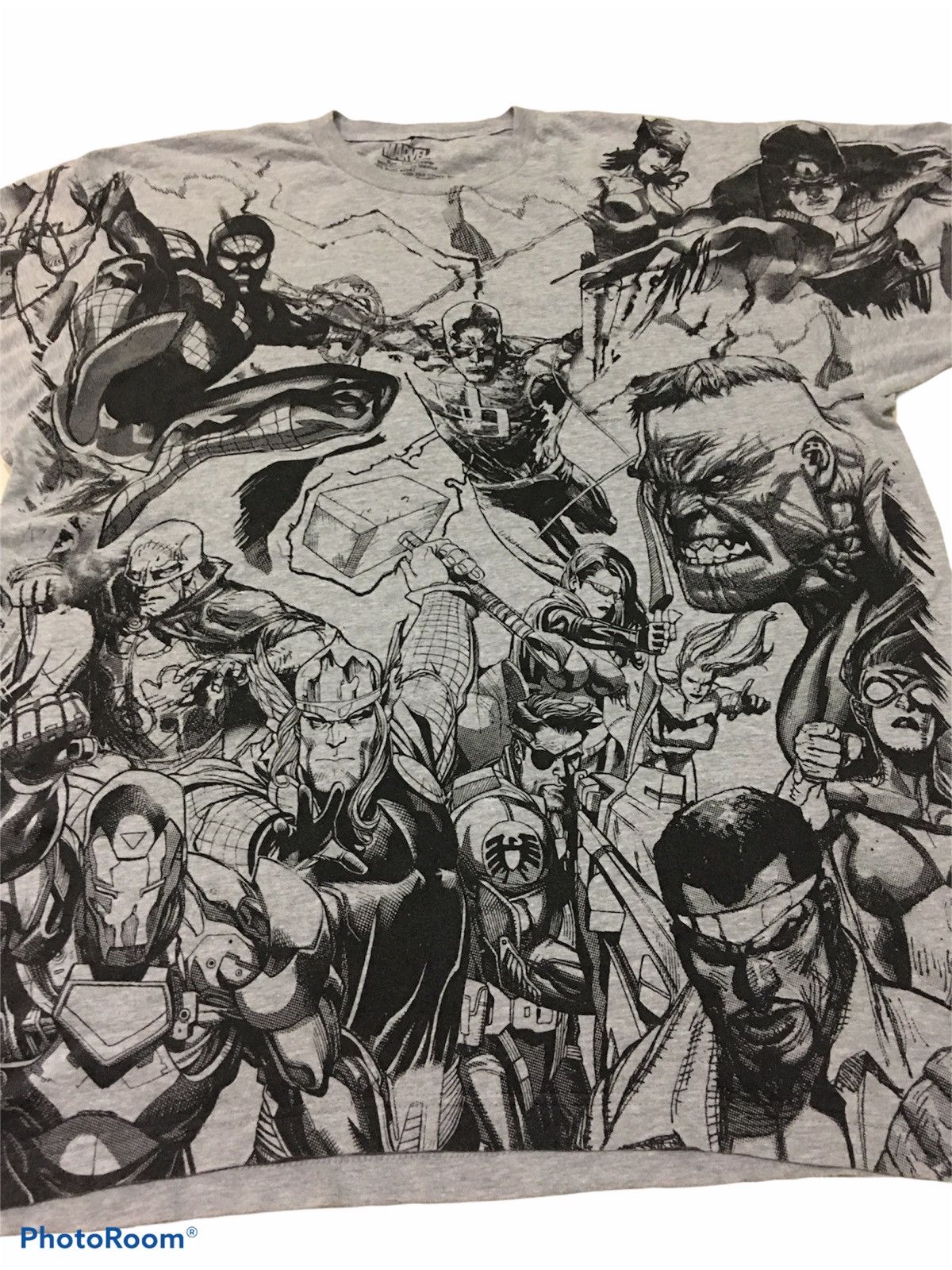 Cartoon Network × Marvel Comics Marvel All Superhero Character Full Print shirt Size US XL / EU 56 / 4 - 4 Thumbnail