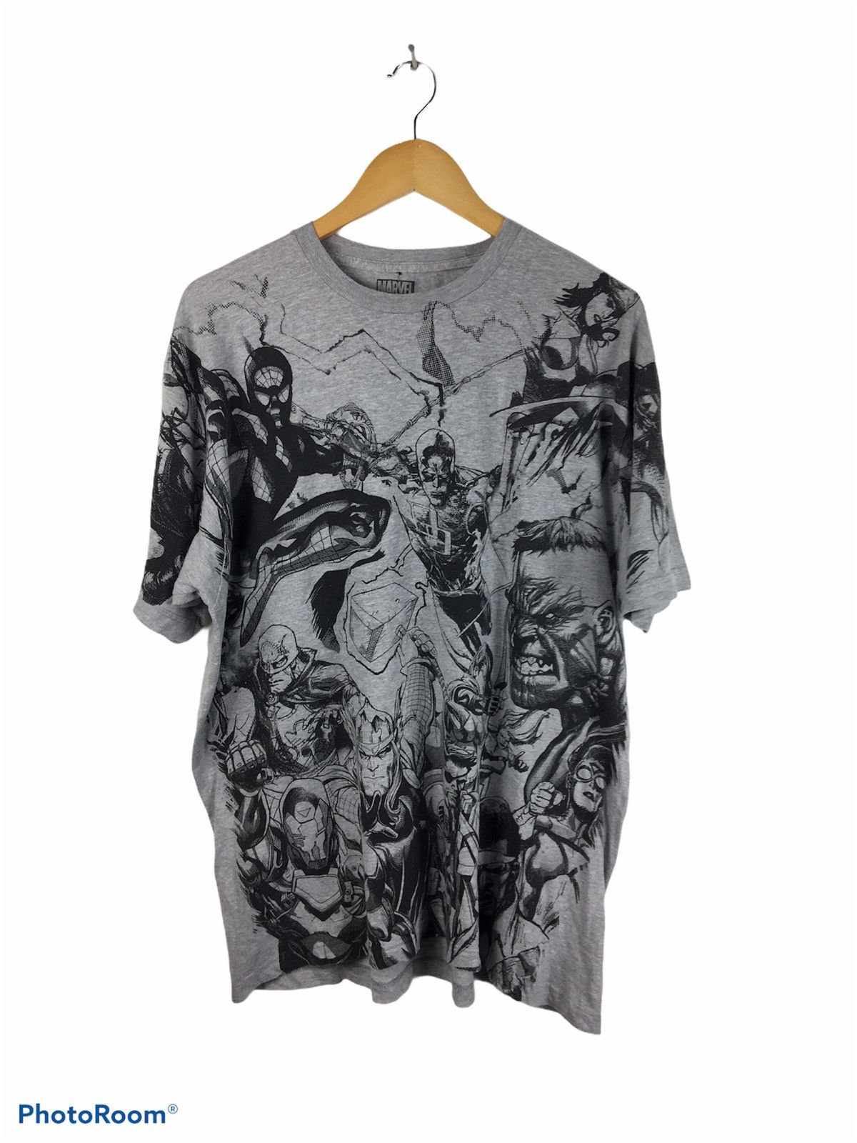 Cartoon Network × Marvel Comics Marvel All Superhero Character Full Print shirt Size US XL / EU 56 / 4 - 2 Thumbnail