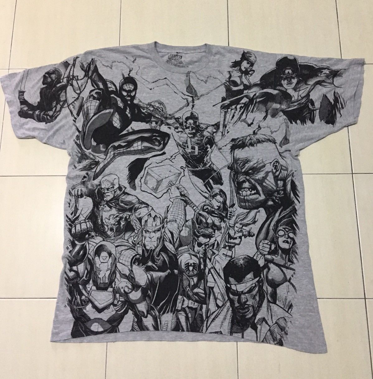 Cartoon Network × Marvel Comics Marvel All Superhero Character Full Print shirt Size US XL / EU 56 / 4 - 1 Thumbnail