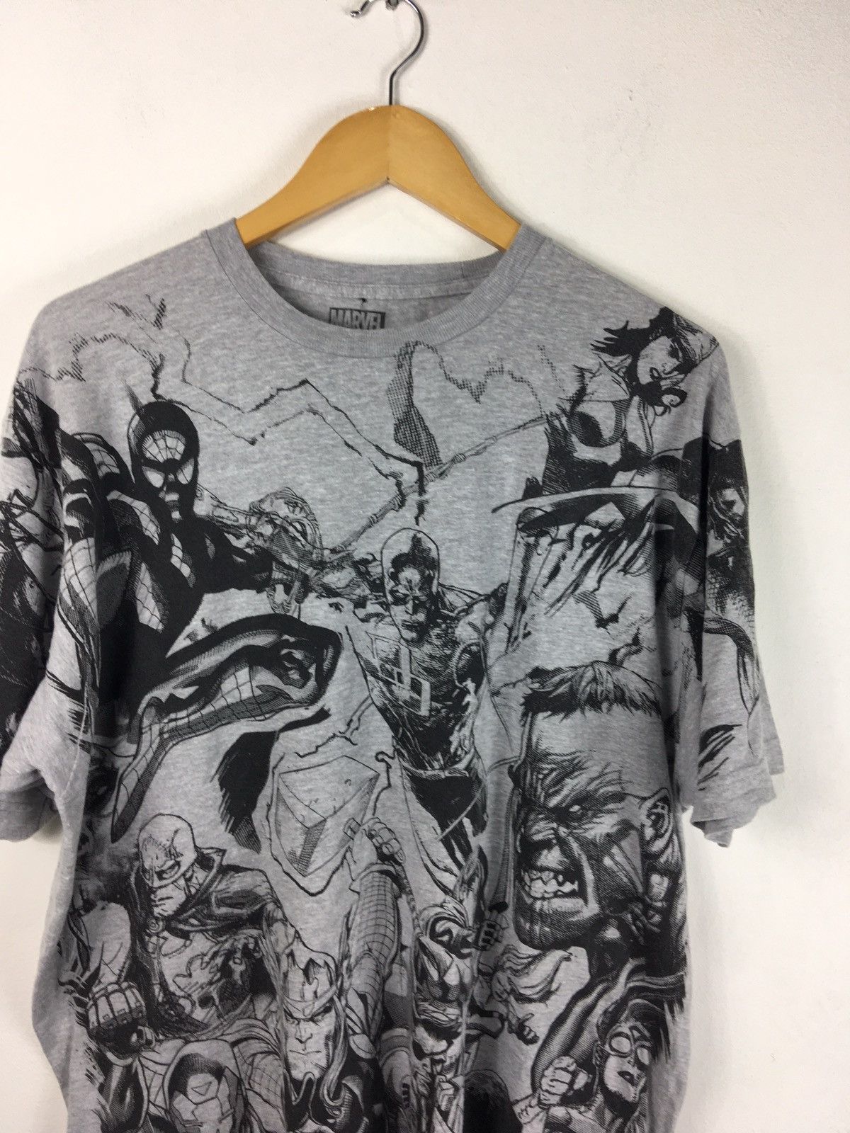 Cartoon Network × Marvel Comics Marvel All Superhero Character Full Print shirt Size US XL / EU 56 / 4 - 5 Thumbnail