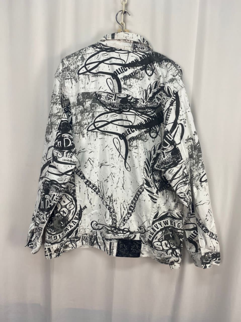 Southpole South Pole distressed printed button up jacket Size US L / EU 52-54 / 3 - 10 Thumbnail