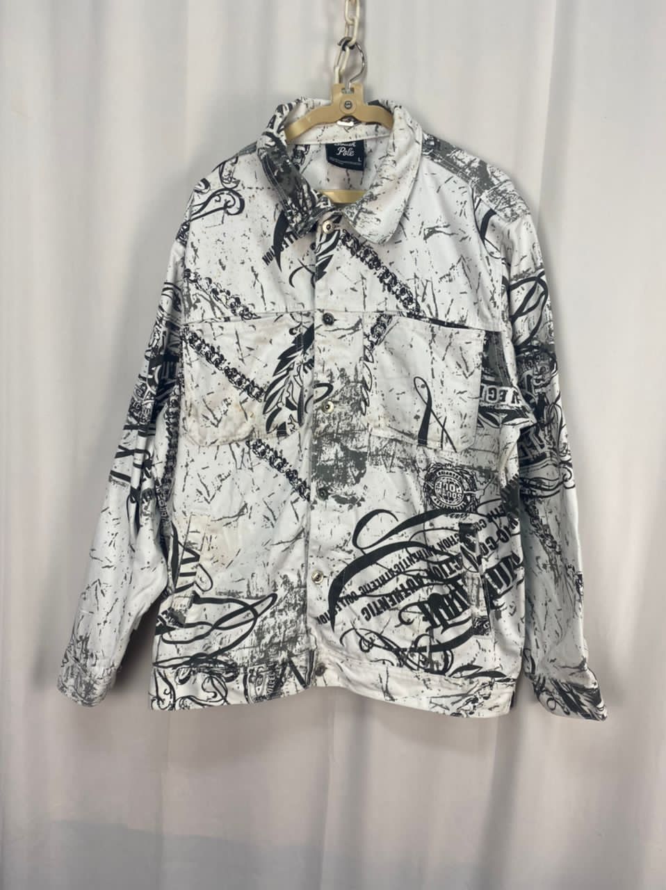 Southpole South Pole distressed printed button up jacket Size US L / EU 52-54 / 3 - 9 Thumbnail