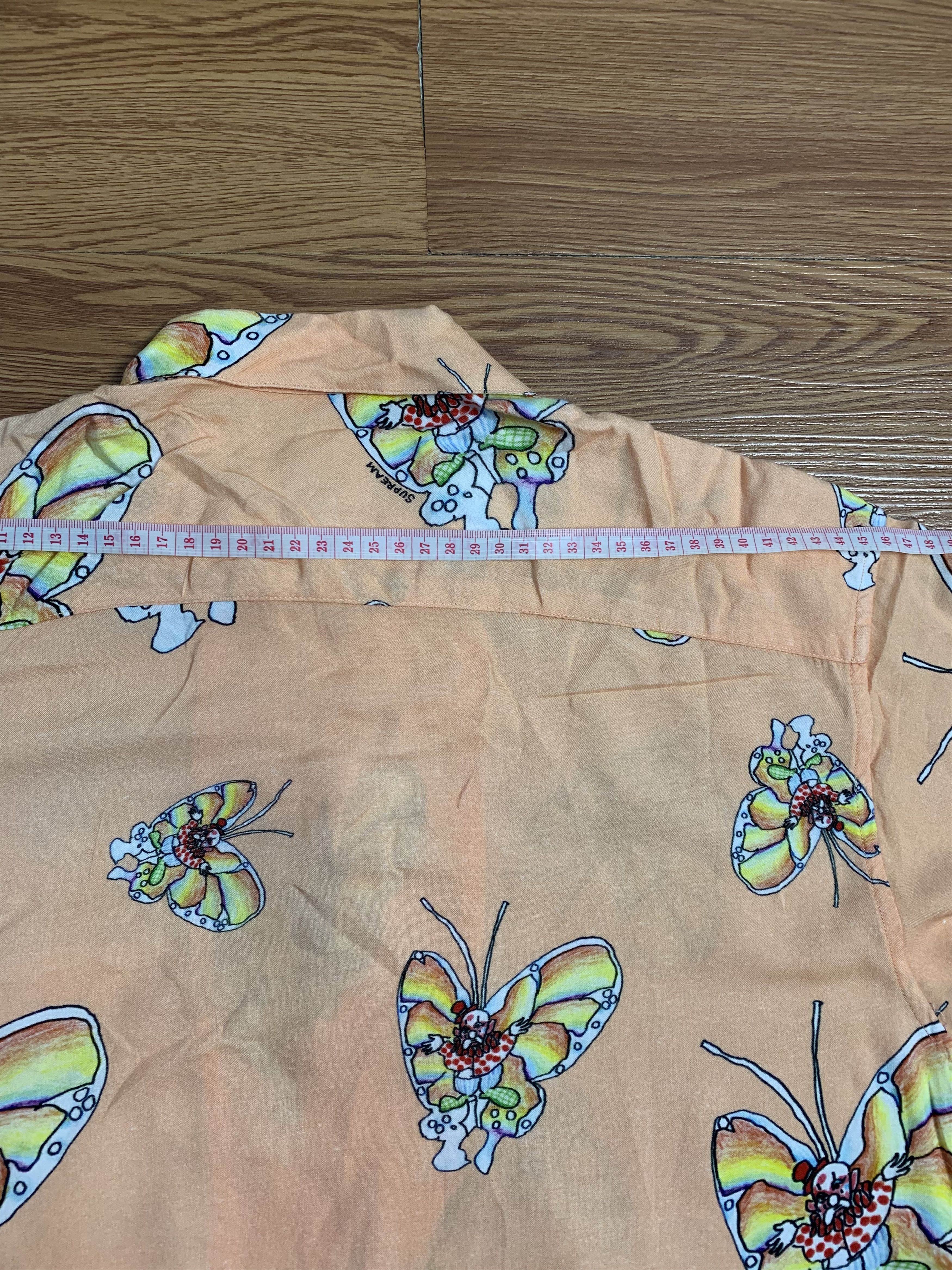 Supreme Supreme SS16 Gonz Butterfly Peach Rayon Shirt Size US S / EU 44-46 / 1 - 11 Thumbnail