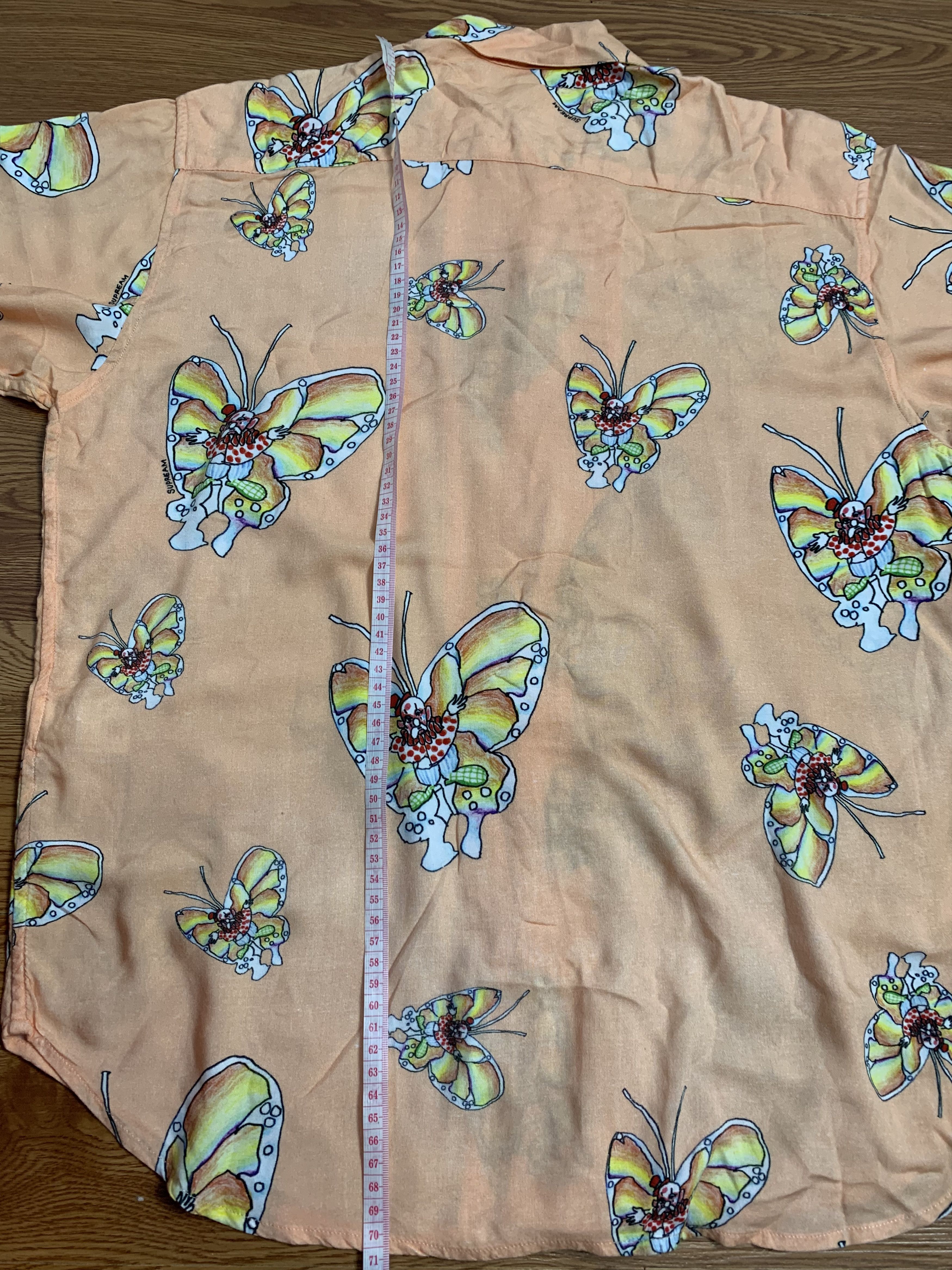 Supreme Supreme SS16 Gonz Butterfly Peach Rayon Shirt Size US S / EU 44-46 / 1 - 10 Thumbnail