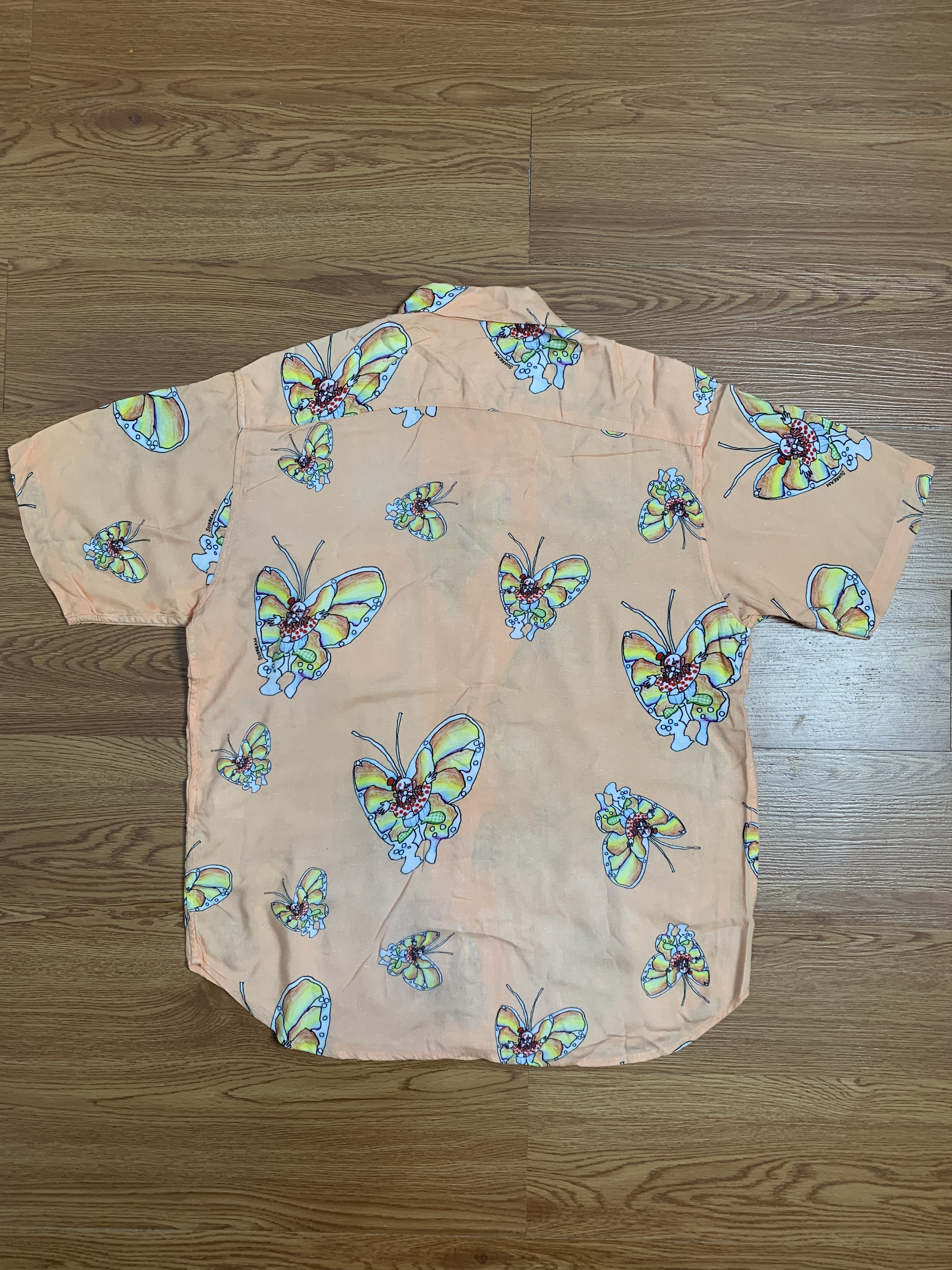 Supreme Supreme SS16 Gonz Butterfly Peach Rayon Shirt Size US S / EU 44-46 / 1 - 3 Thumbnail