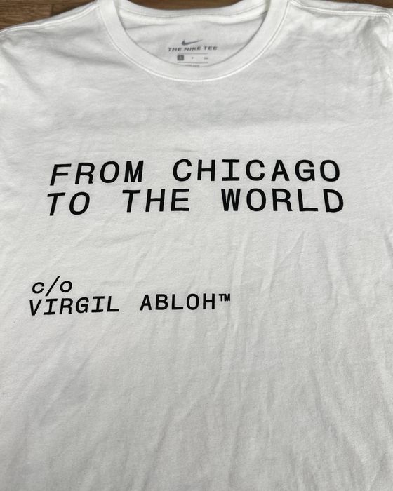 Nikelab Virgil Abloh Off White Tee Chicago To The World T-Shirt