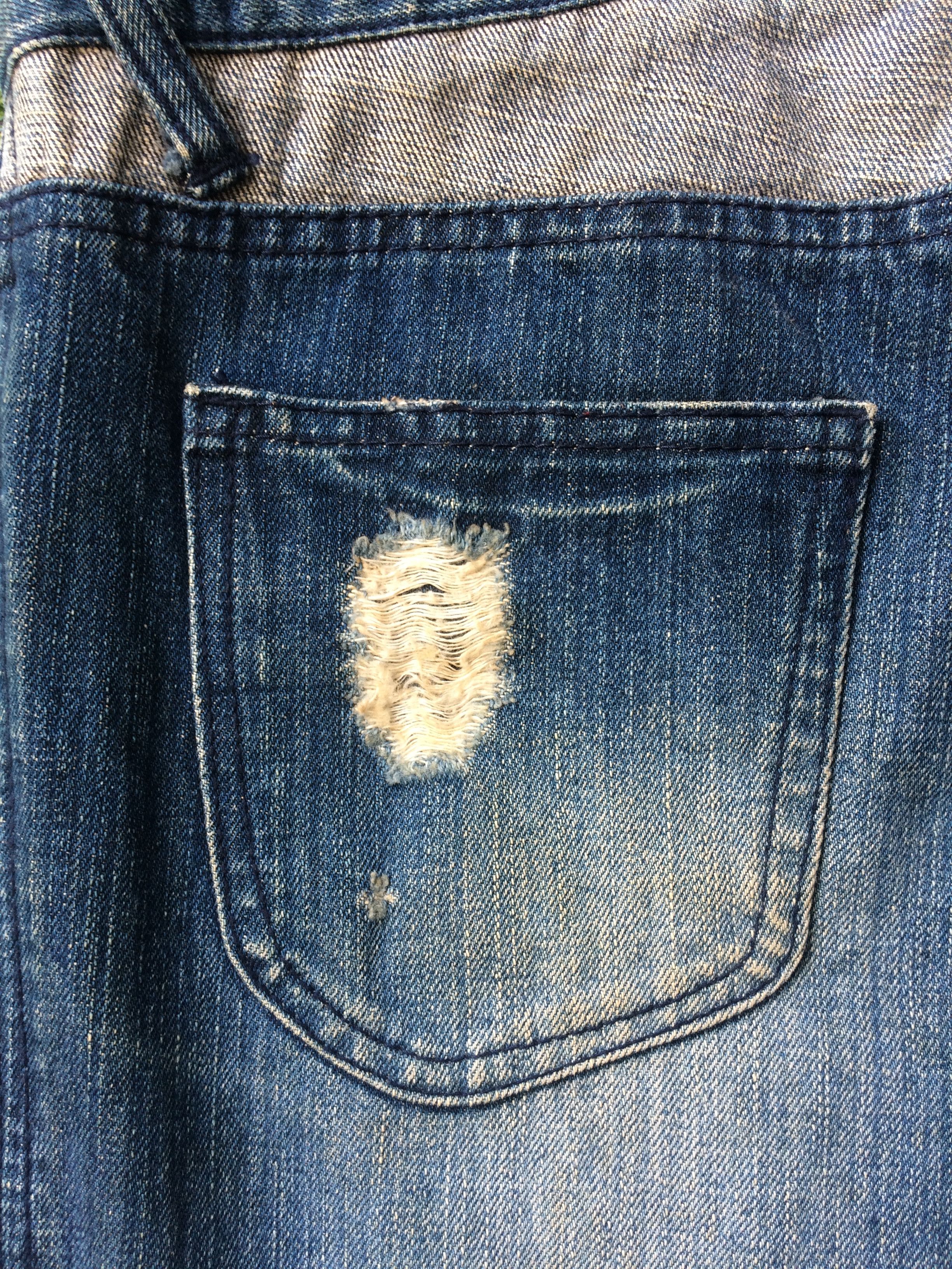 Japanese Brand × Seditionaries Two Tone Denim Double Waist Jeans Pants #D-385 Size US 31 - 12 Thumbnail