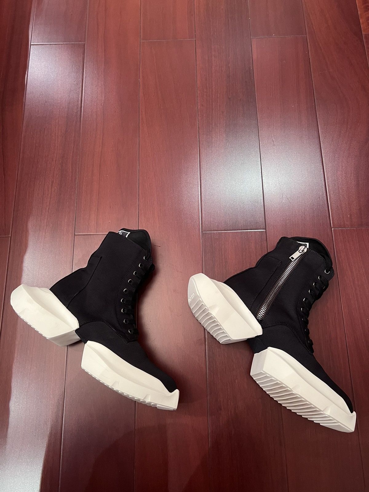 Rick Owens × Rick Owens Drkshdw Rick owens drkshdw army runner boots in black/milk size41.5 Size US 8.5 / EU 41-42 - 3 Thumbnail