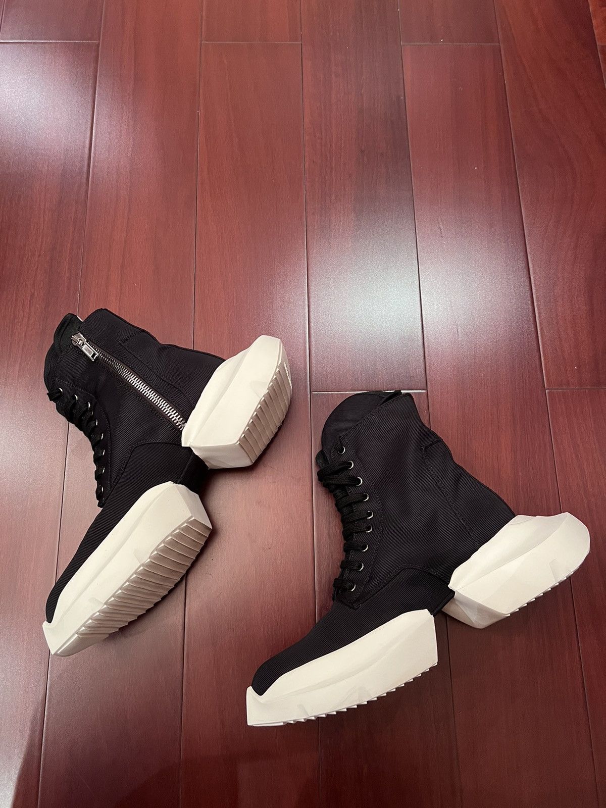 Rick Owens × Rick Owens Drkshdw Rick owens drkshdw army runner boots in black/milk size41.5 Size US 8.5 / EU 41-42 - 2 Thumbnail