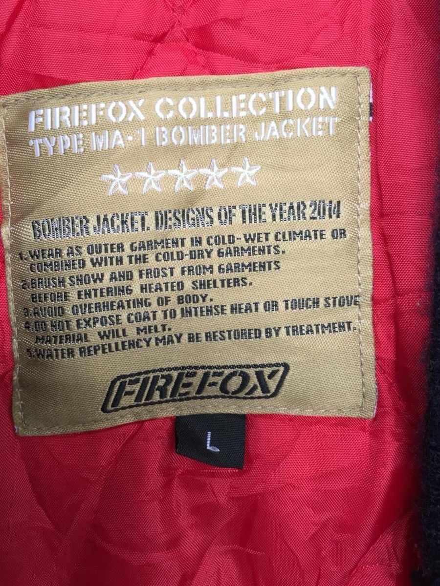 Vintage Vintage Firefox Ma-1 Bomber Jacket Size US L / EU 52-54 / 3 - 6 Thumbnail