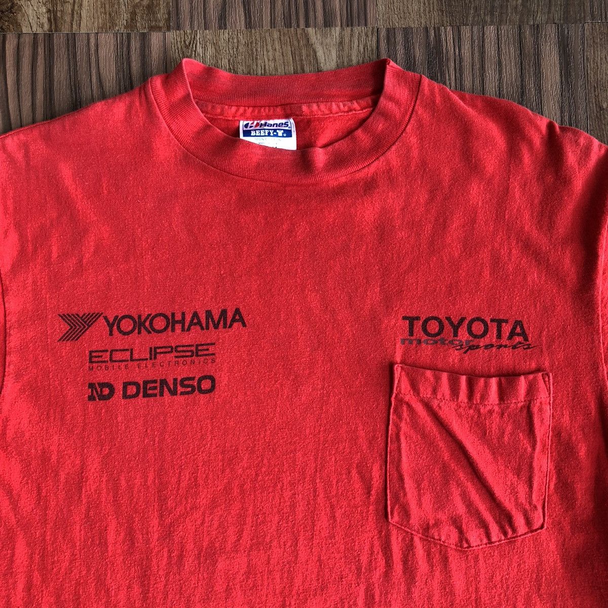 Hanes × Vintage Vintage Toyota Racing Team Tshirt Size US M / EU 48-50 / 2 - 2 Thumbnail