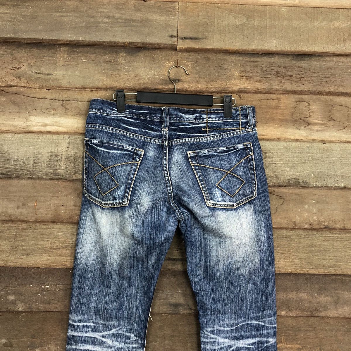 Japanese Brand DL Difference Distressed Blue Denim Jeans Pants #5748 Size US 30 / EU 46 - 11 Thumbnail