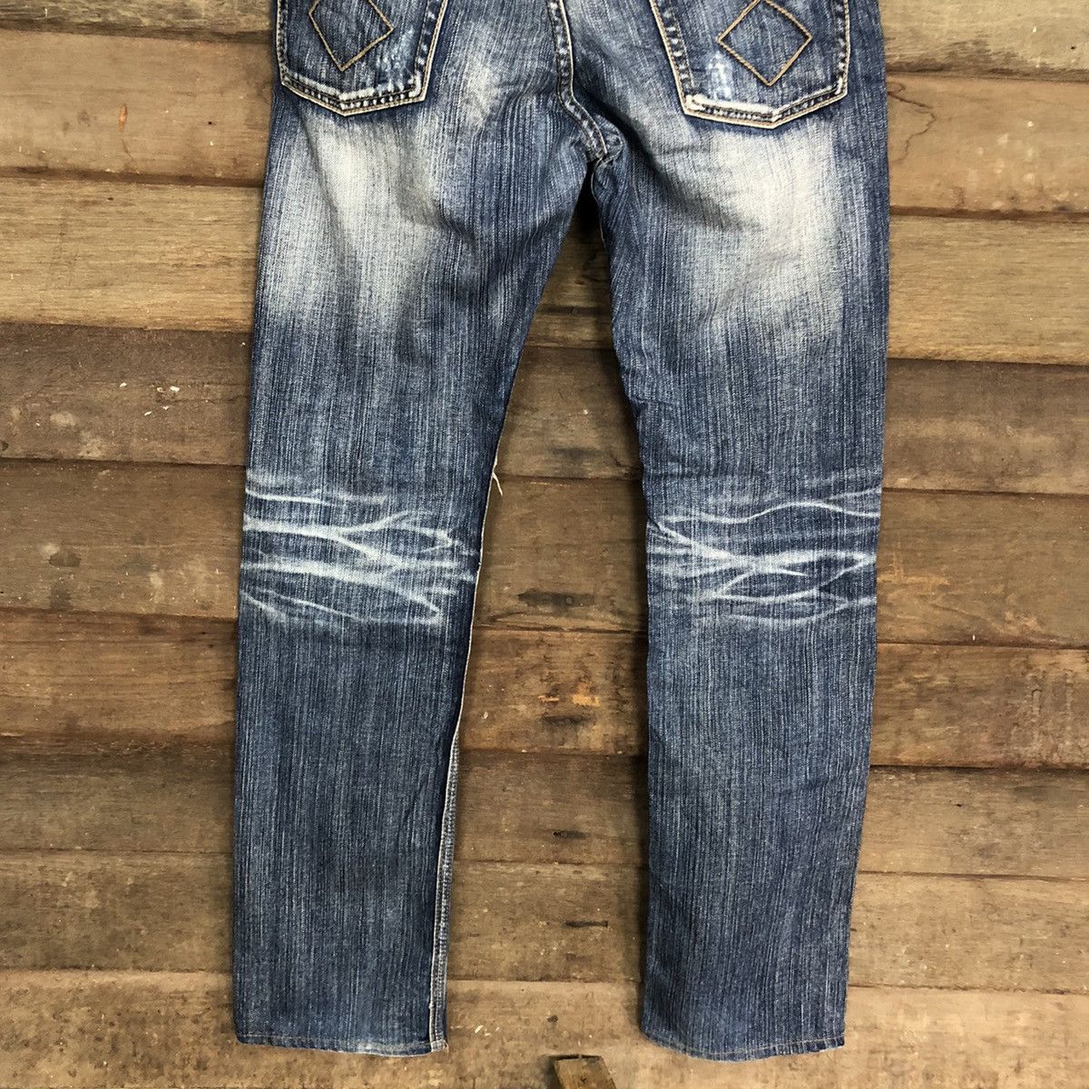 Japanese Brand DL Difference Distressed Blue Denim Jeans Pants #5748 Size US 30 / EU 46 - 12 Thumbnail