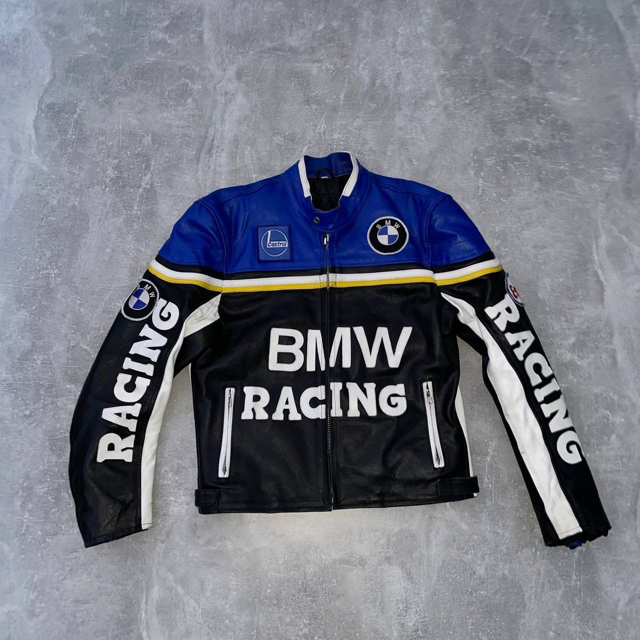 Bmw × Leather Jacket × Racing Vintage BMW Moto Racing Jacket Leather M ...