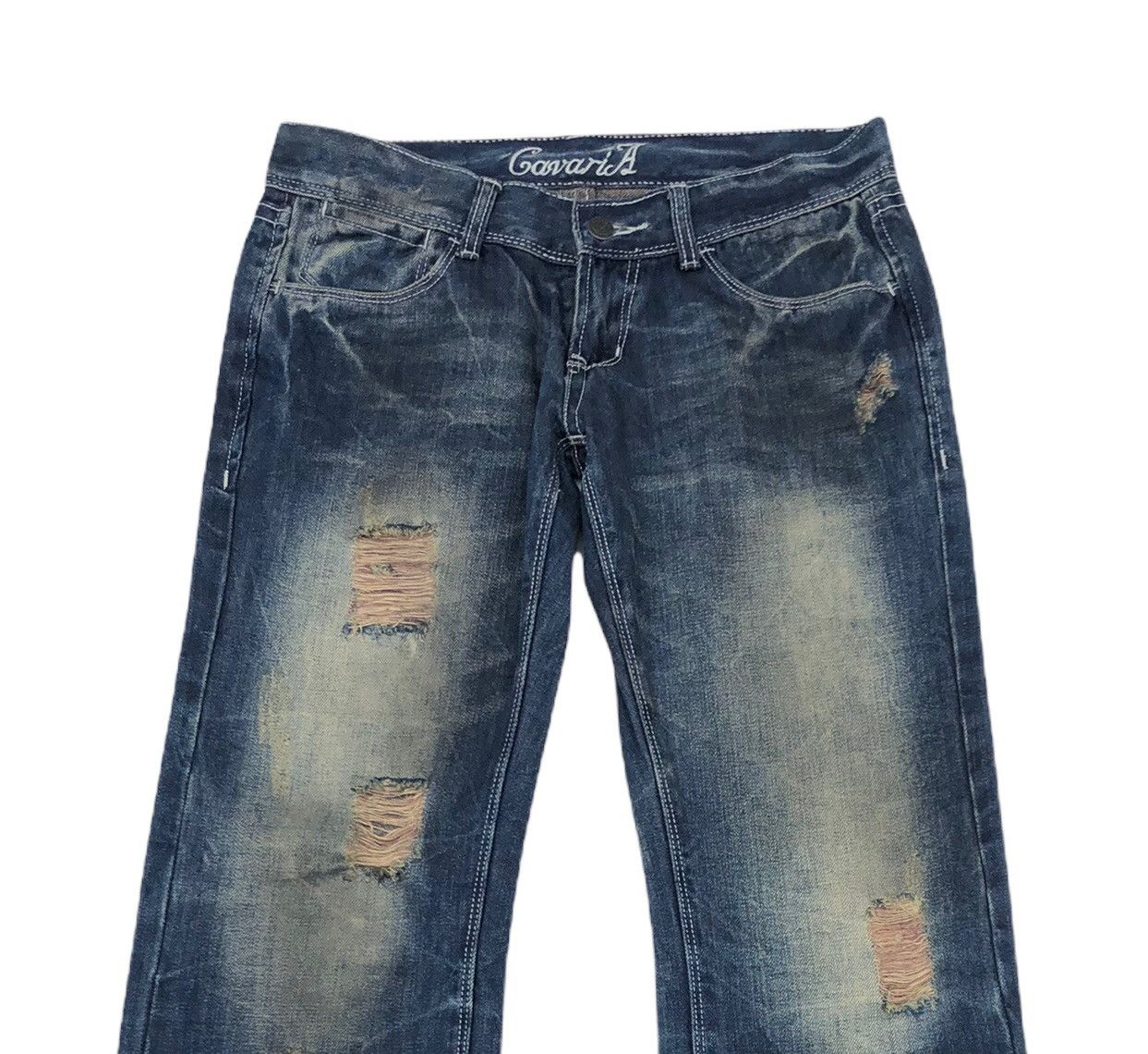 Japanese Brand 🔥Japanese Cavaria Distressed Flare Jeans Size US 30 / EU 46 - 3 Thumbnail