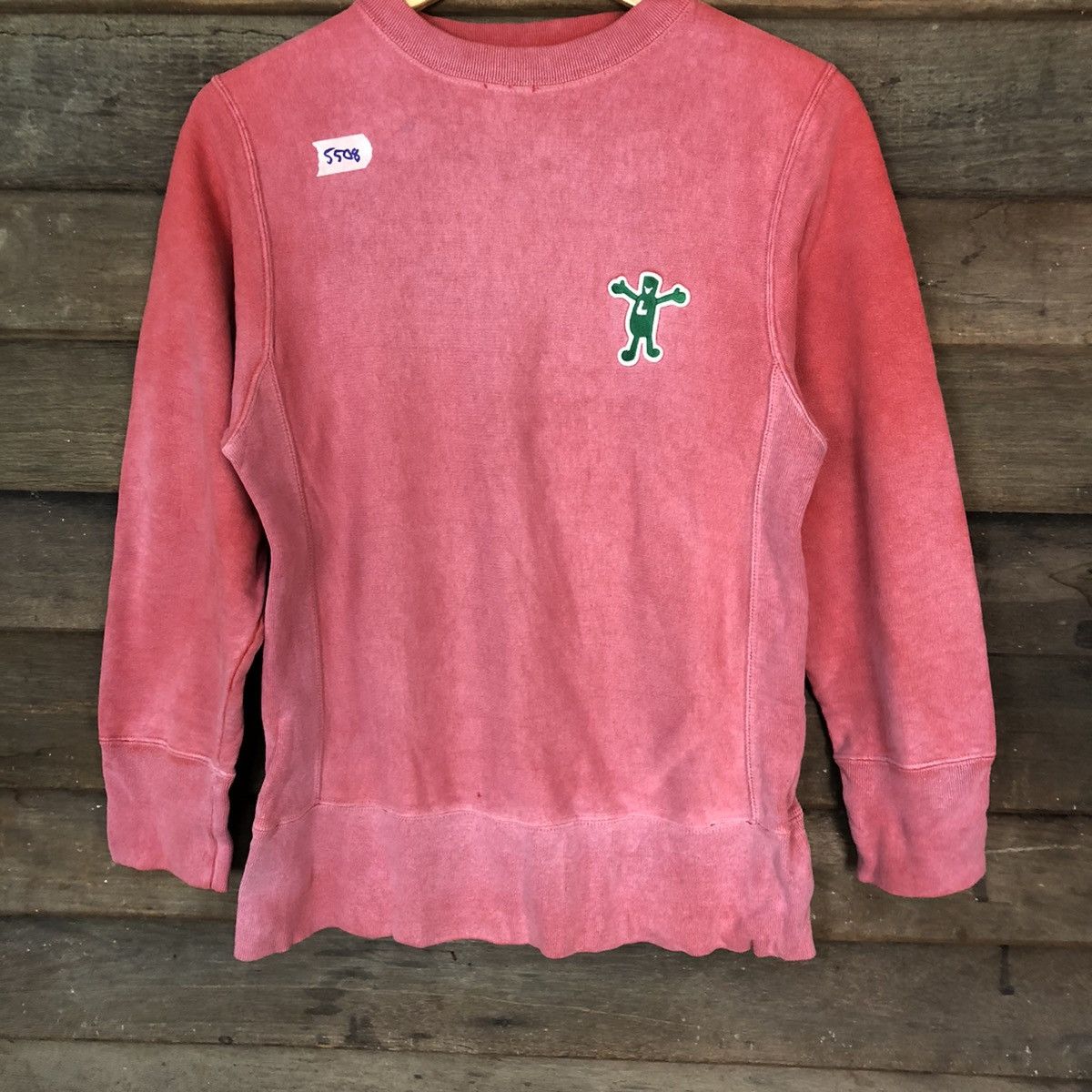 Japanese Brand × Vintage Laundry man japan Pink Sweatshirt #5508 Size US S / EU 44-46 / 1 - 3 Thumbnail