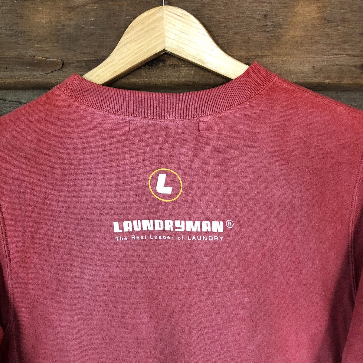 Japanese Brand × Vintage Laundry man japan Pink Sweatshirt #5508 Size US S / EU 44-46 / 1 - 11 Thumbnail
