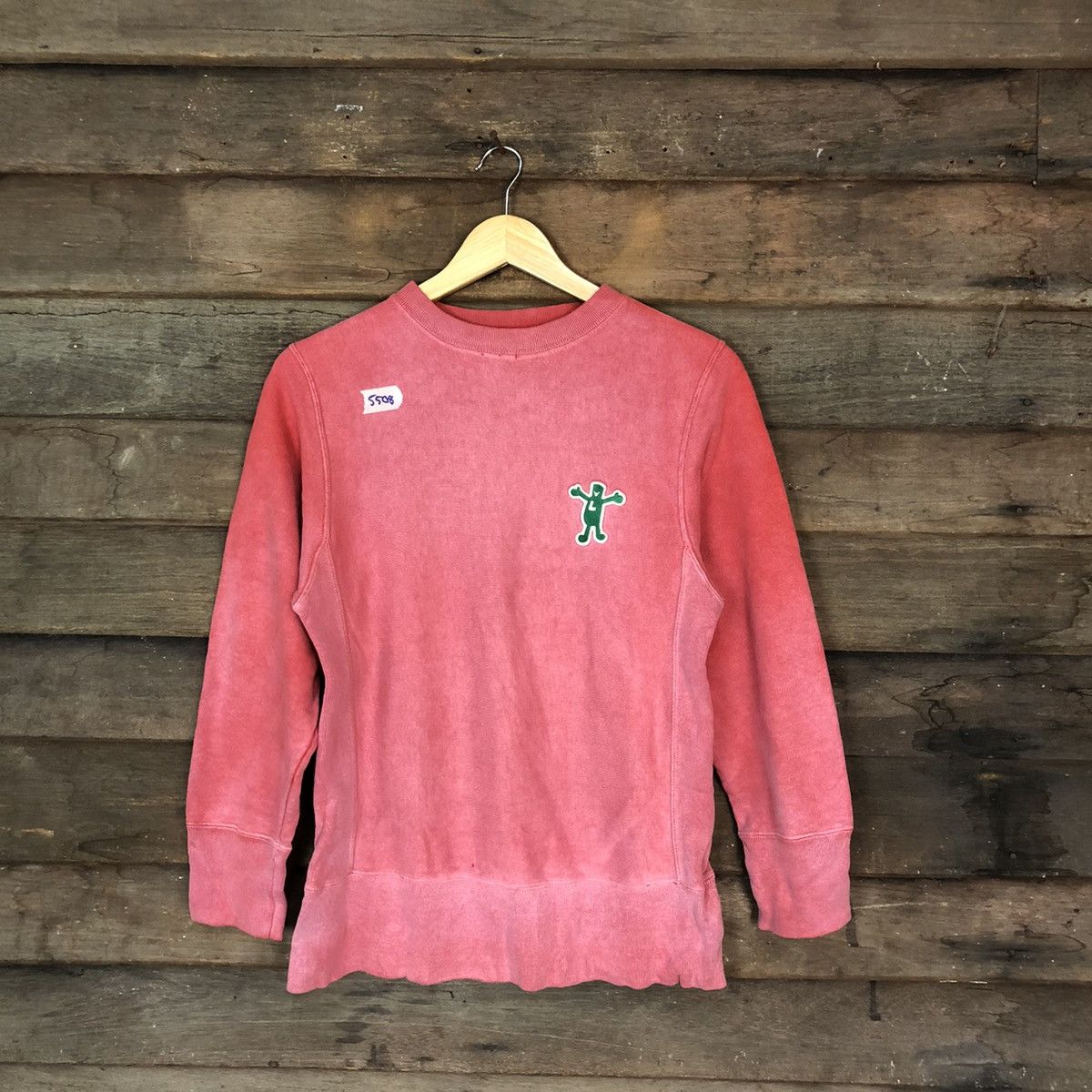 Japanese Brand × Vintage Laundry man japan Pink Sweatshirt #5508 Size US S / EU 44-46 / 1 - 1 Thumbnail
